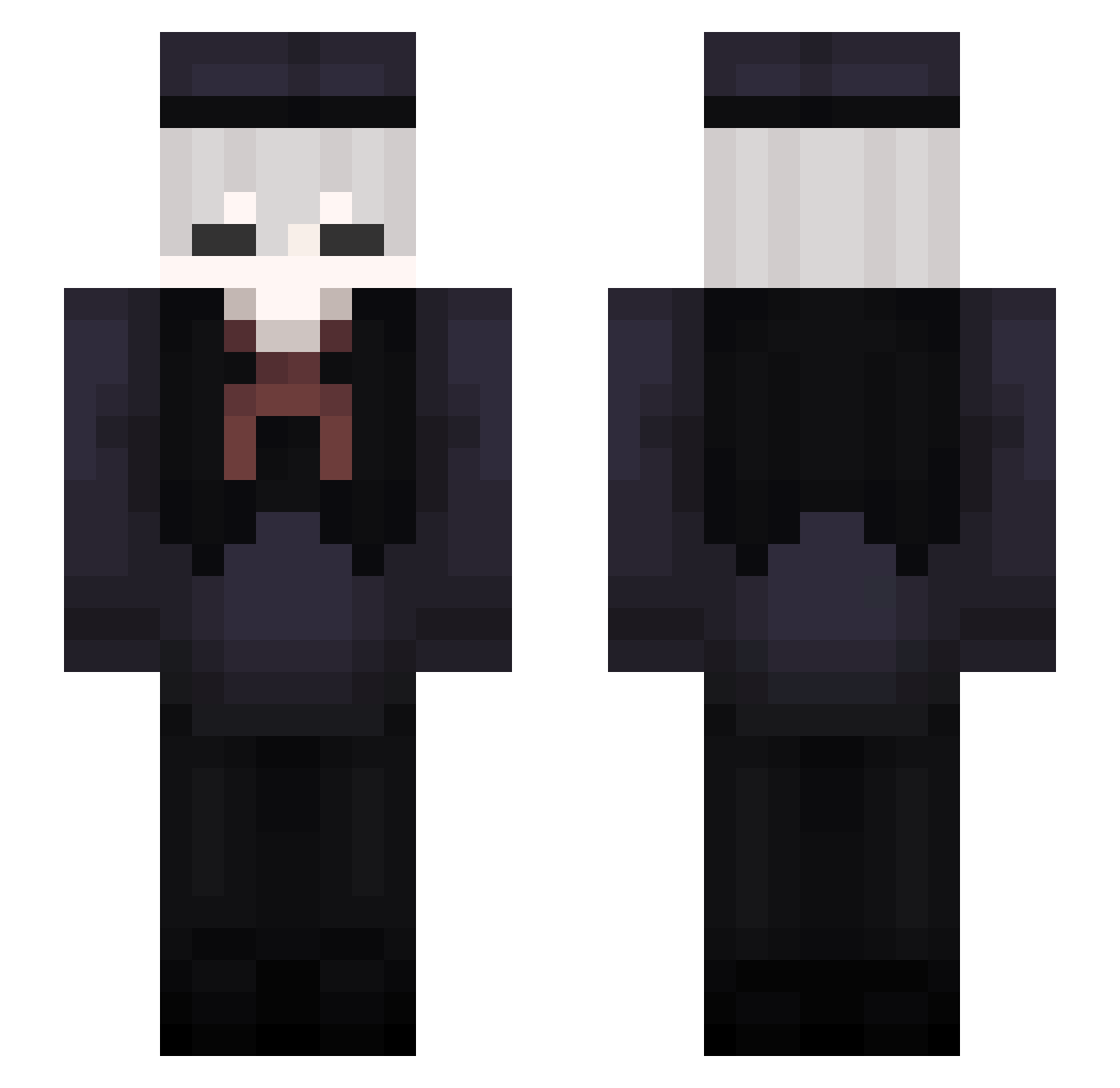 1Aboodii Minecraft skin, front and back view