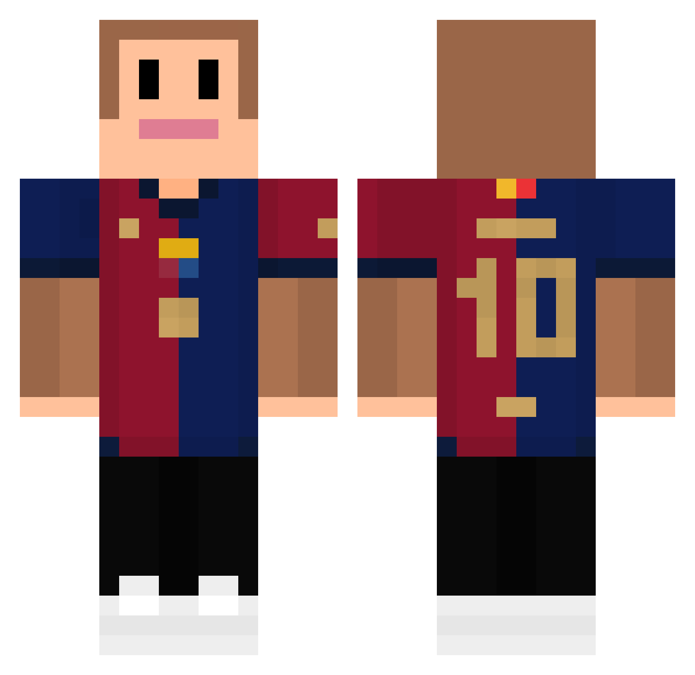 Macako Minecraft skin, front and back view