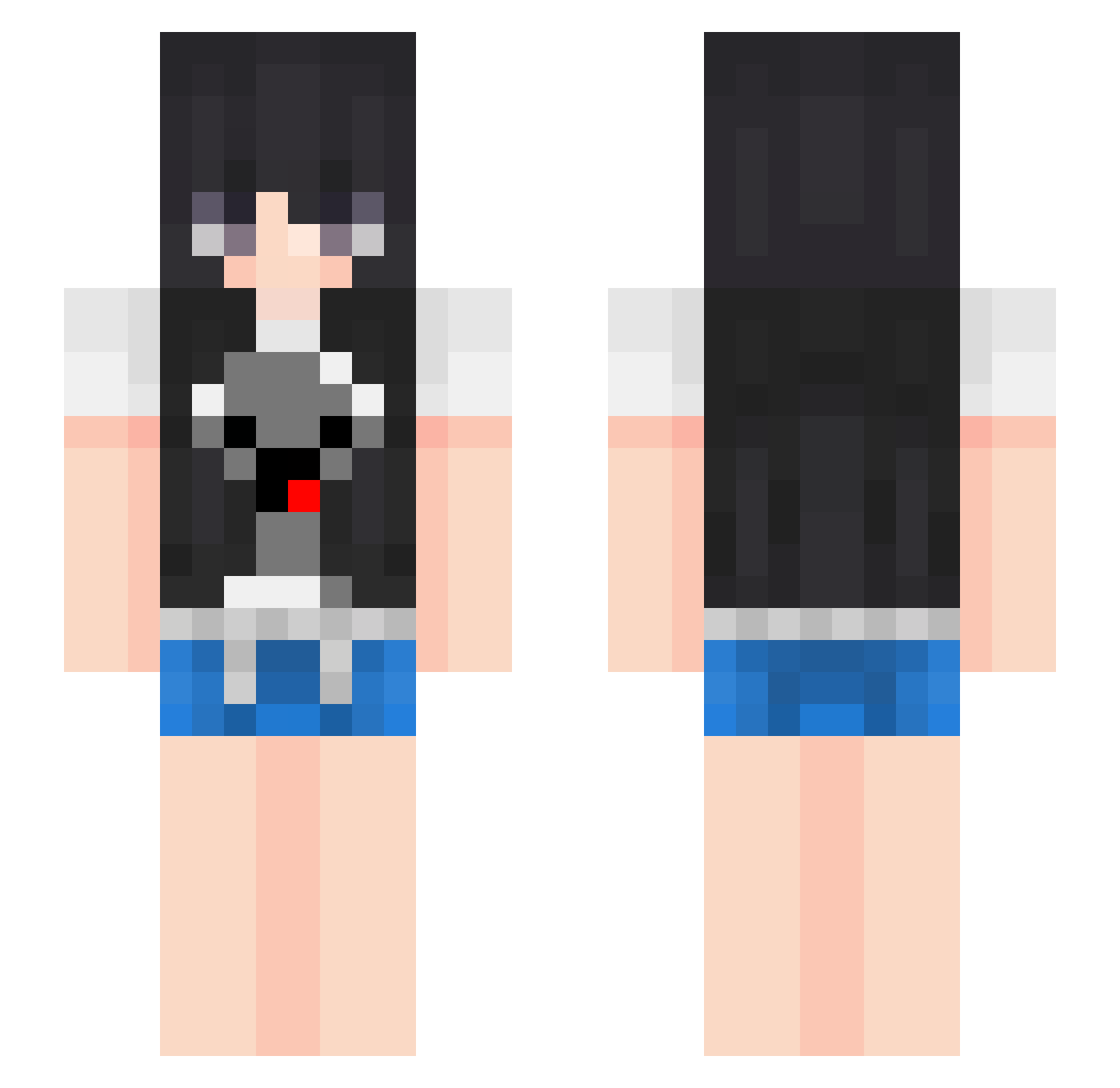 1ccyyy Minecraft skin, front and back view