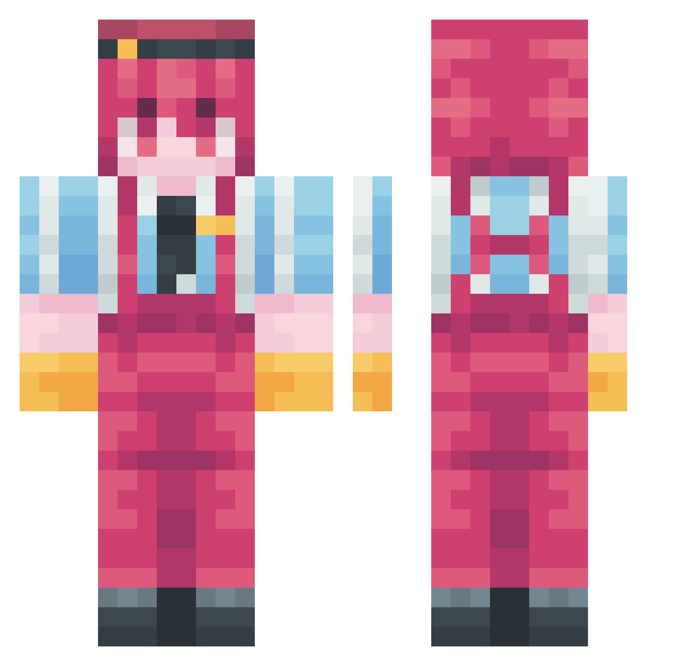 Merry_Merry Minecraft skin, front and back view