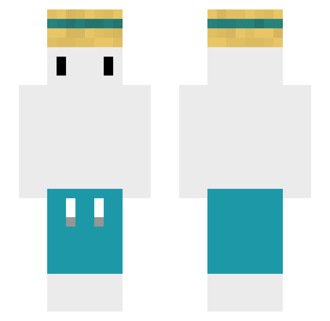 KingGreenleaf Minecraft skin, front and back view
