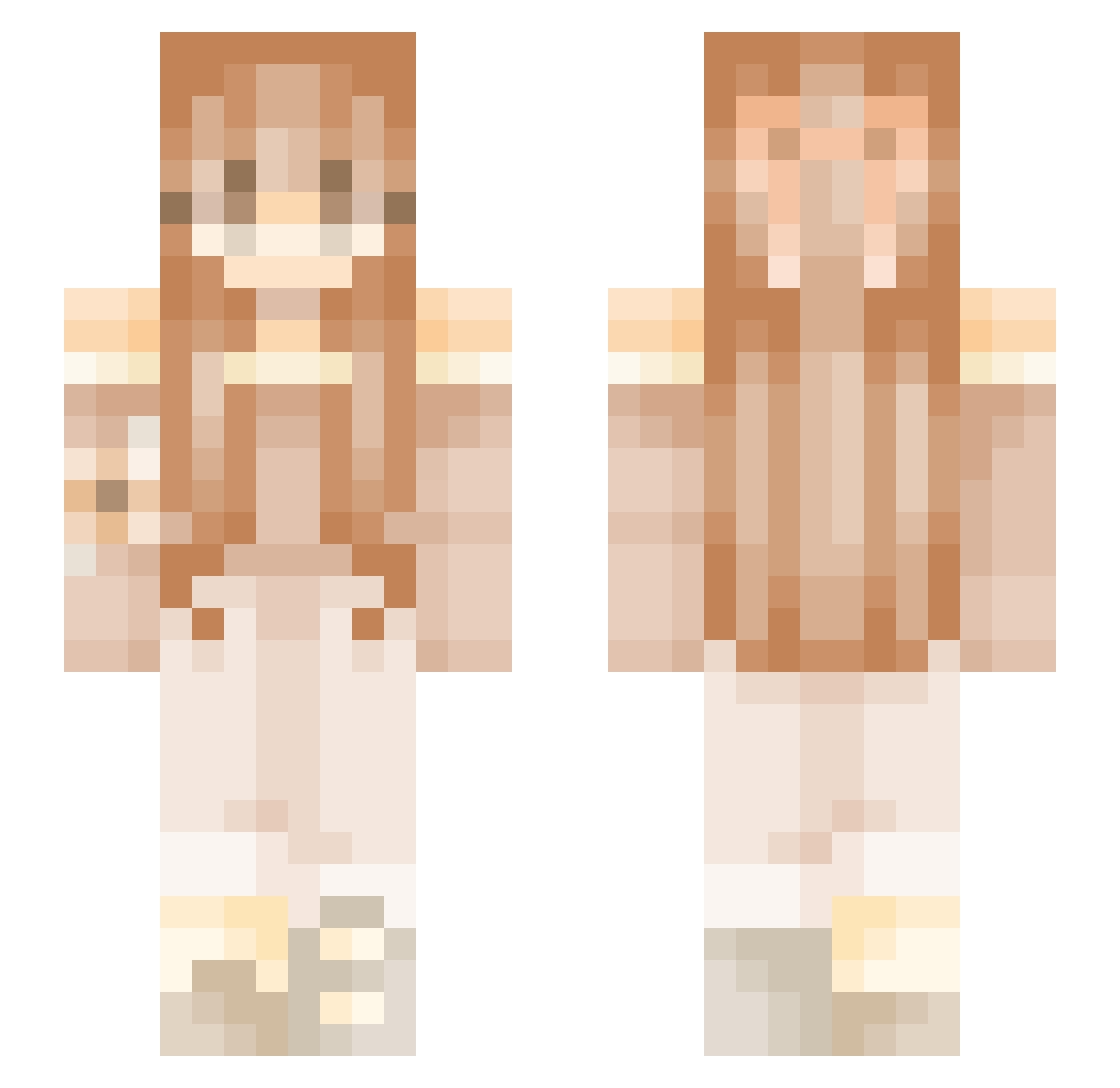 Marshmallow_20 Minecraft skin, front and back view