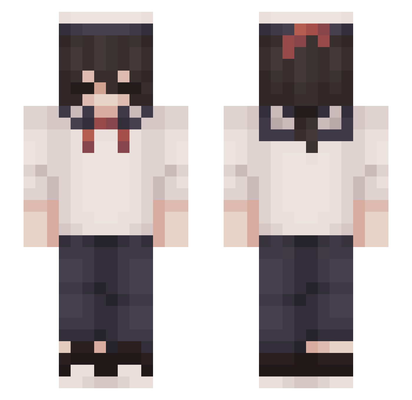 uhCosmo Minecraft skin, front and back view