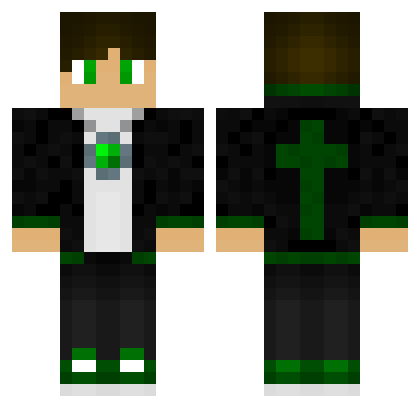 UltimateMomentum Minecraft skin, front and back view
