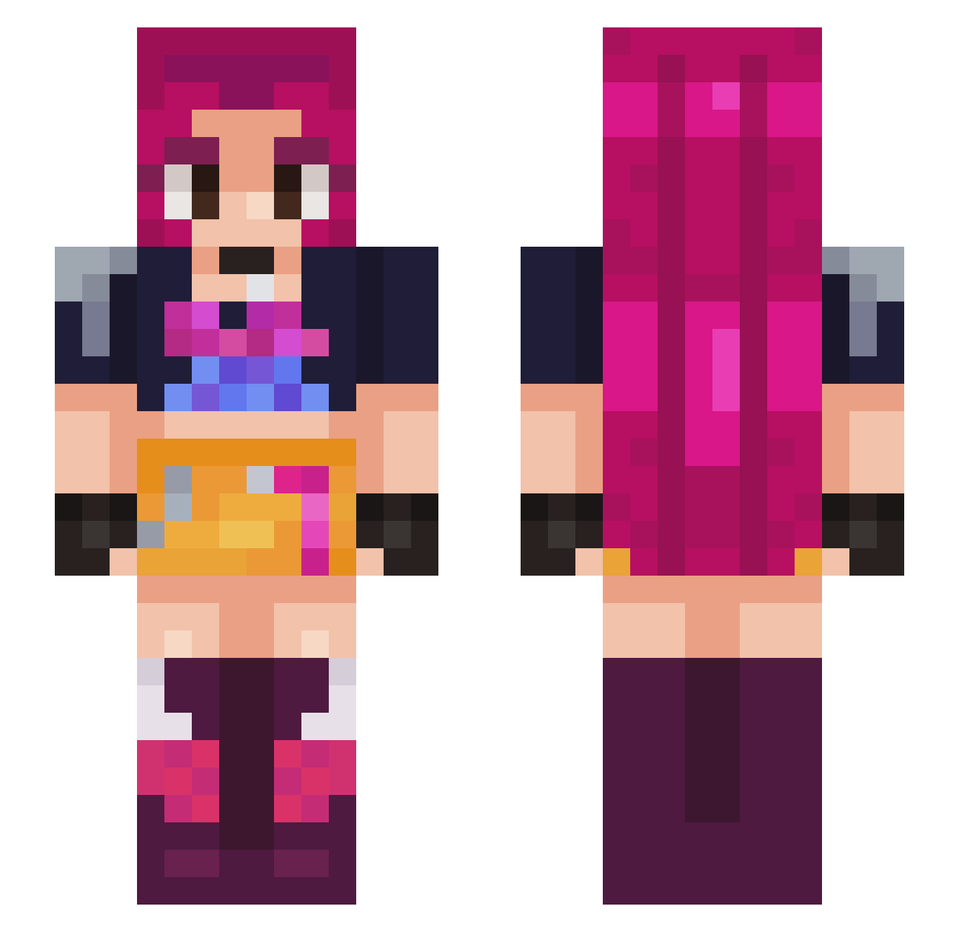 Mochaisbad Minecraft skin, front and back view