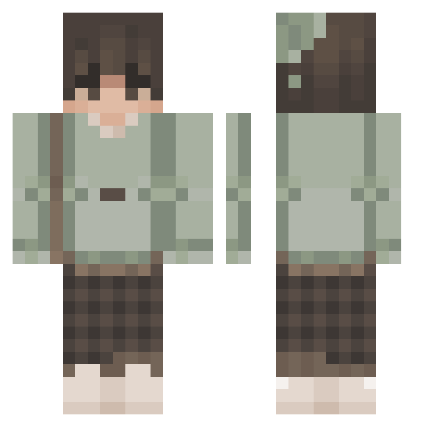Z_on_123 Minecraft skin, front and back view