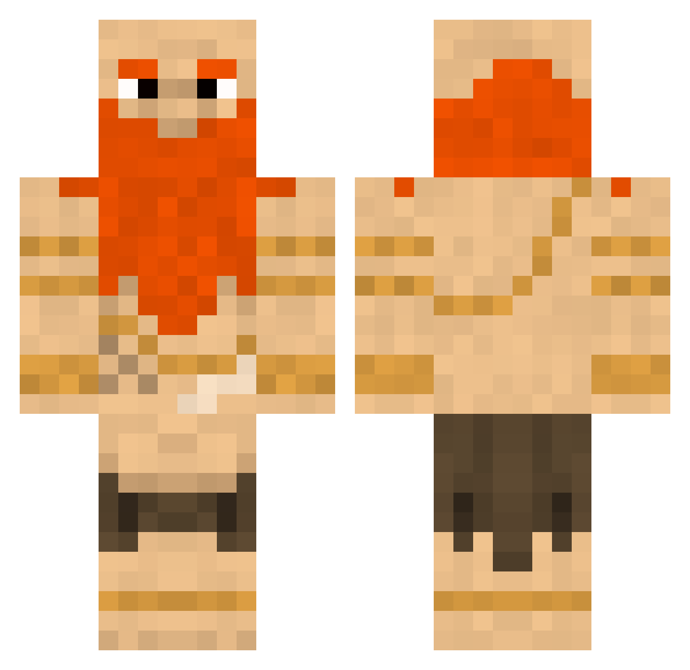 Loud_leMalon Minecraft skin, front and back view