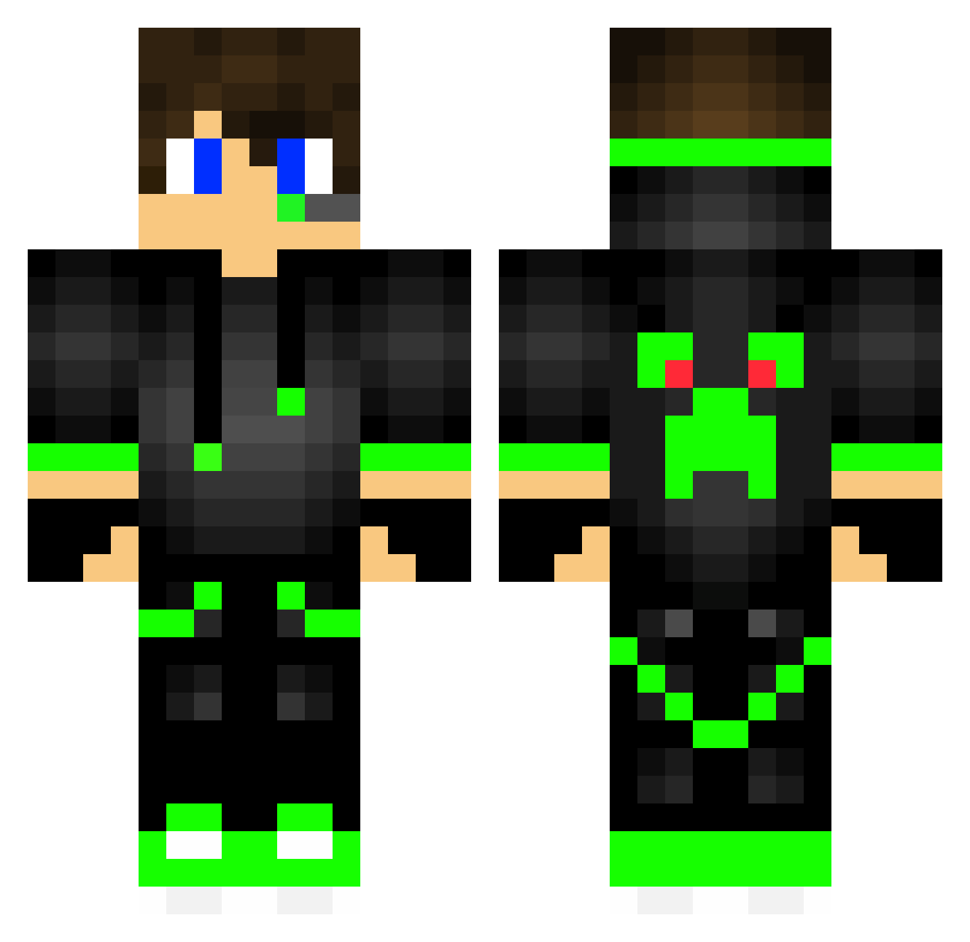 azerty0406 Minecraft skin, front and back view