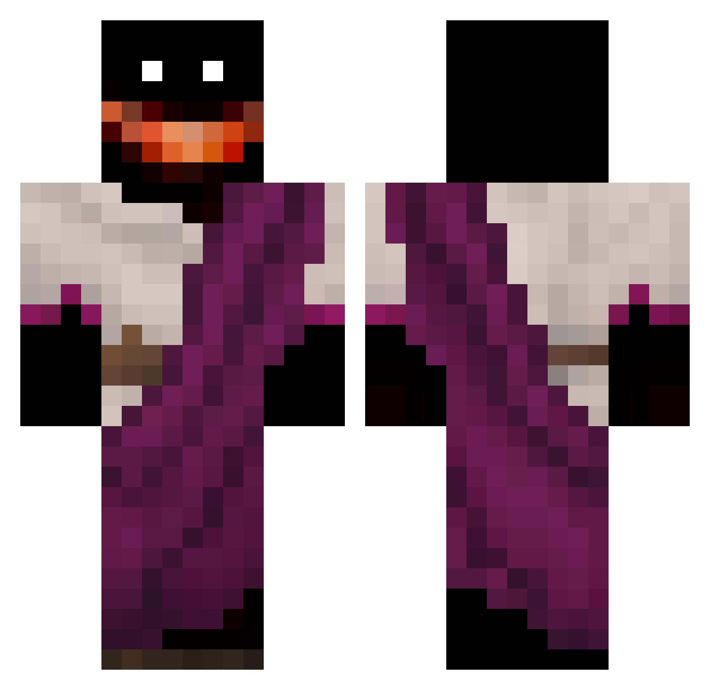 Itz_Stormy Minecraft skin, front and back view