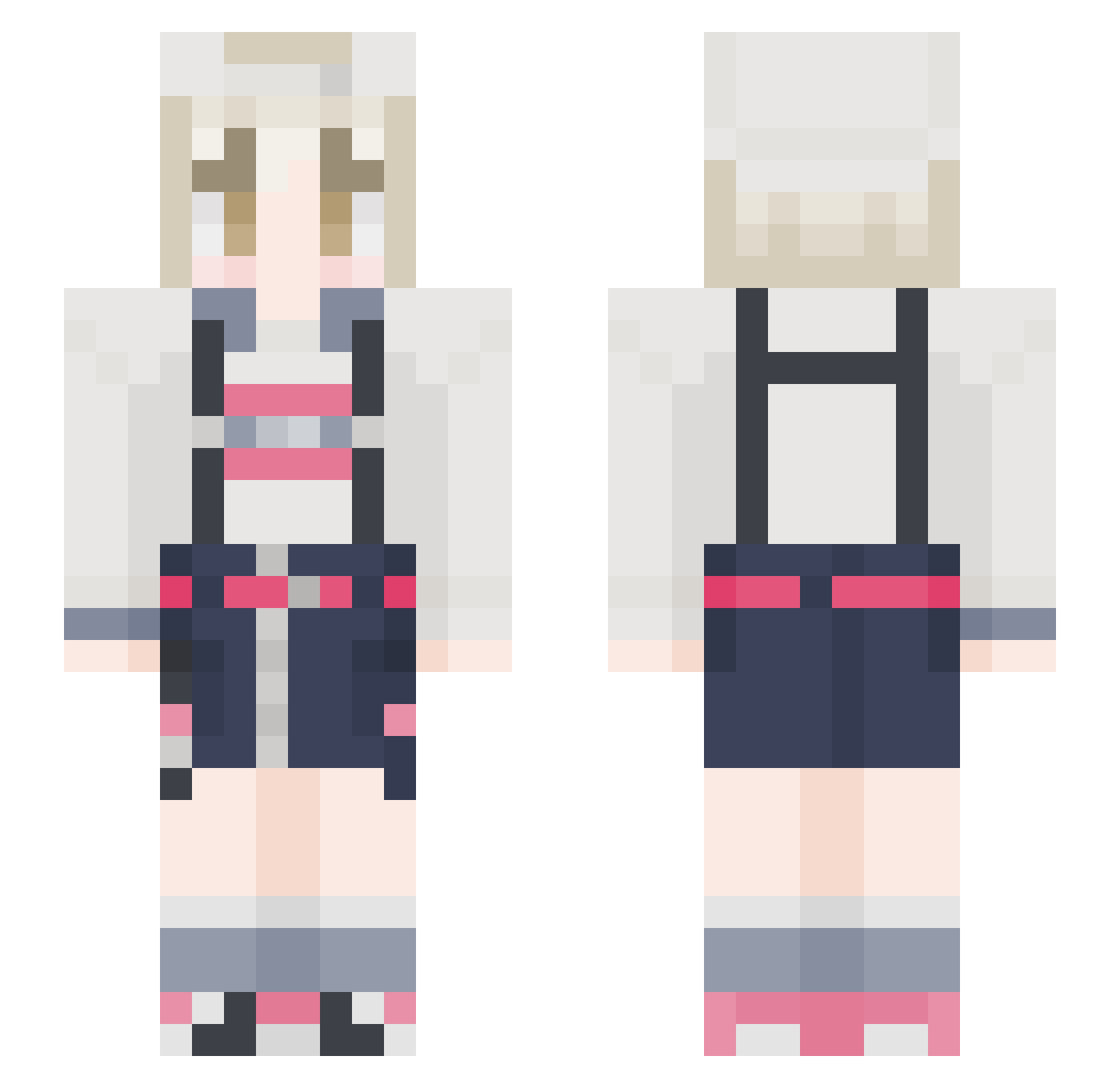 squeetyay Minecraft skin, front and back view