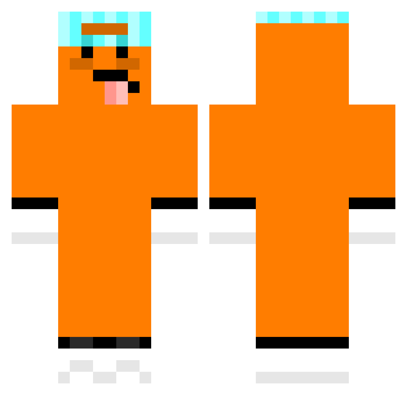 Paringo Minecraft skin, front and back view