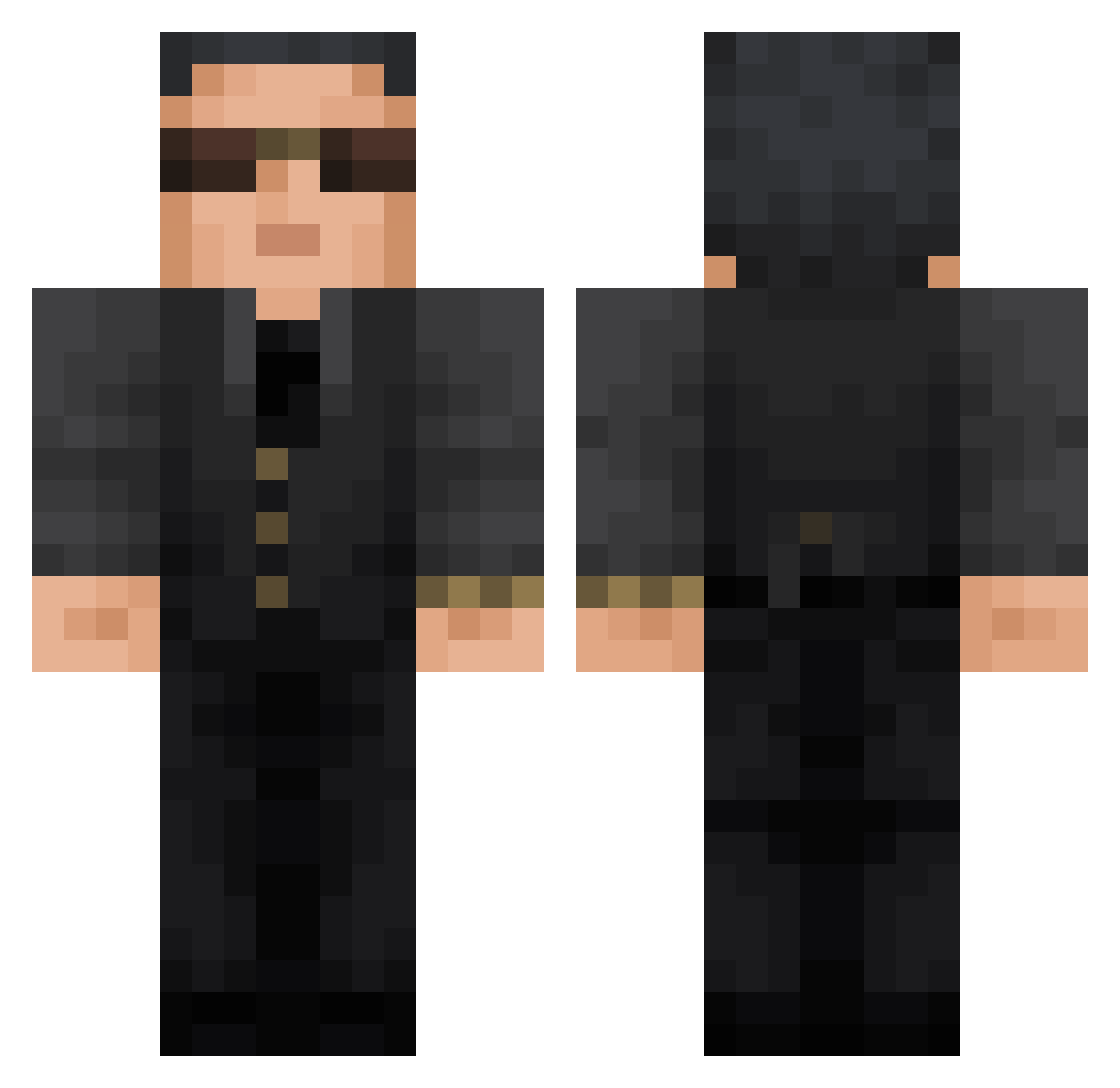 LiammCpvp Minecraft skin, front and back view