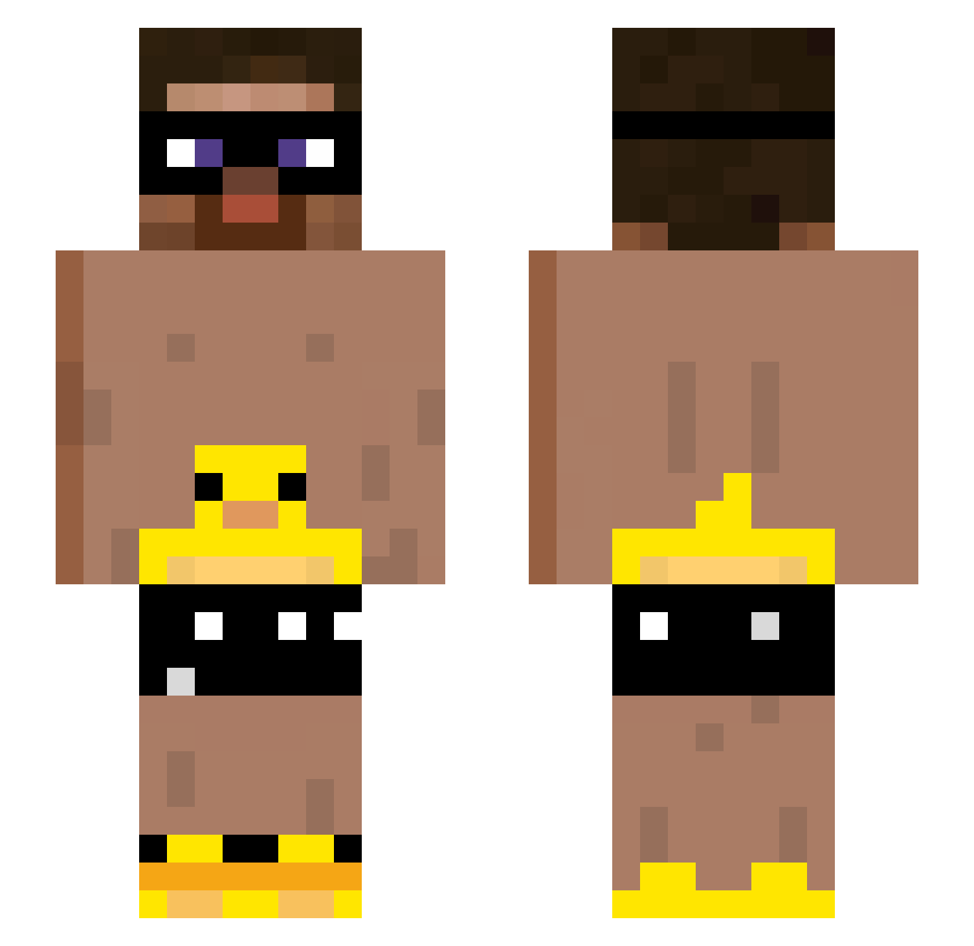 CATGIRLNICK Minecraft skin, front and back view