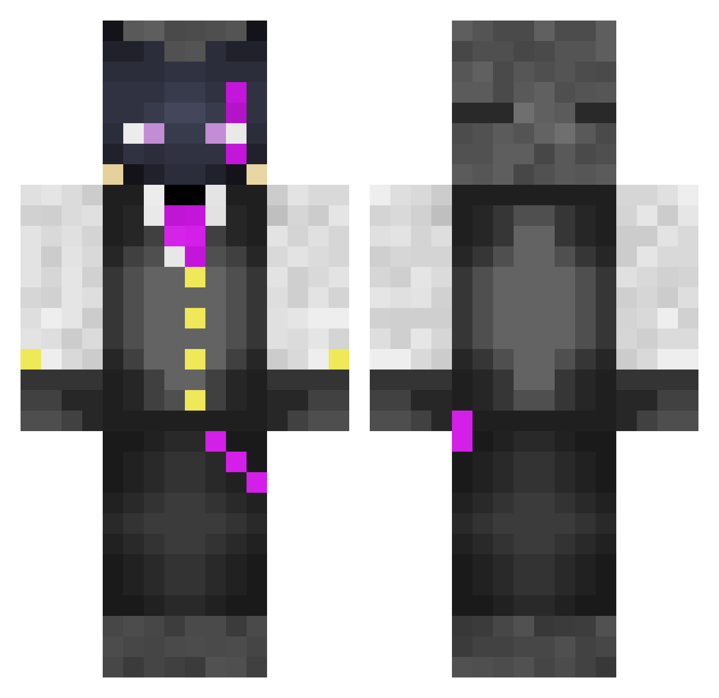 Trs10 Minecraft skin, front and back view