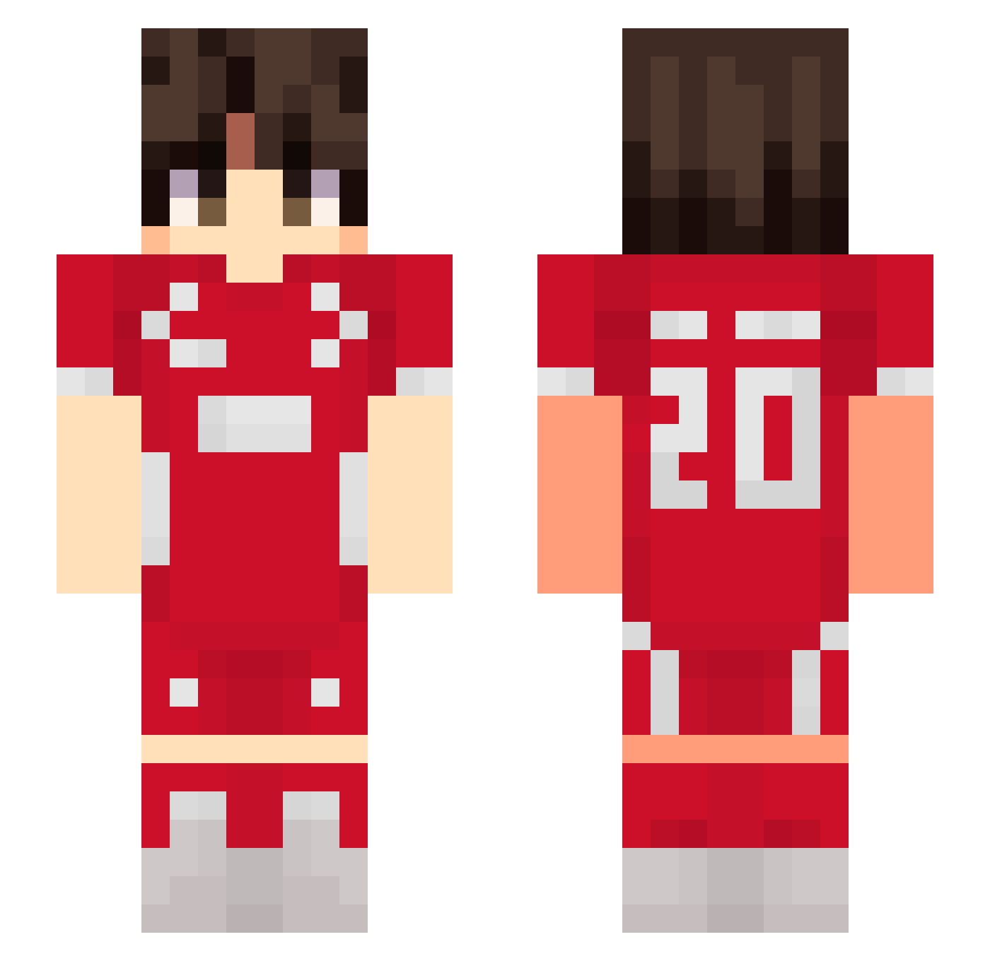 Dimejae Minecraft skin, front and back view