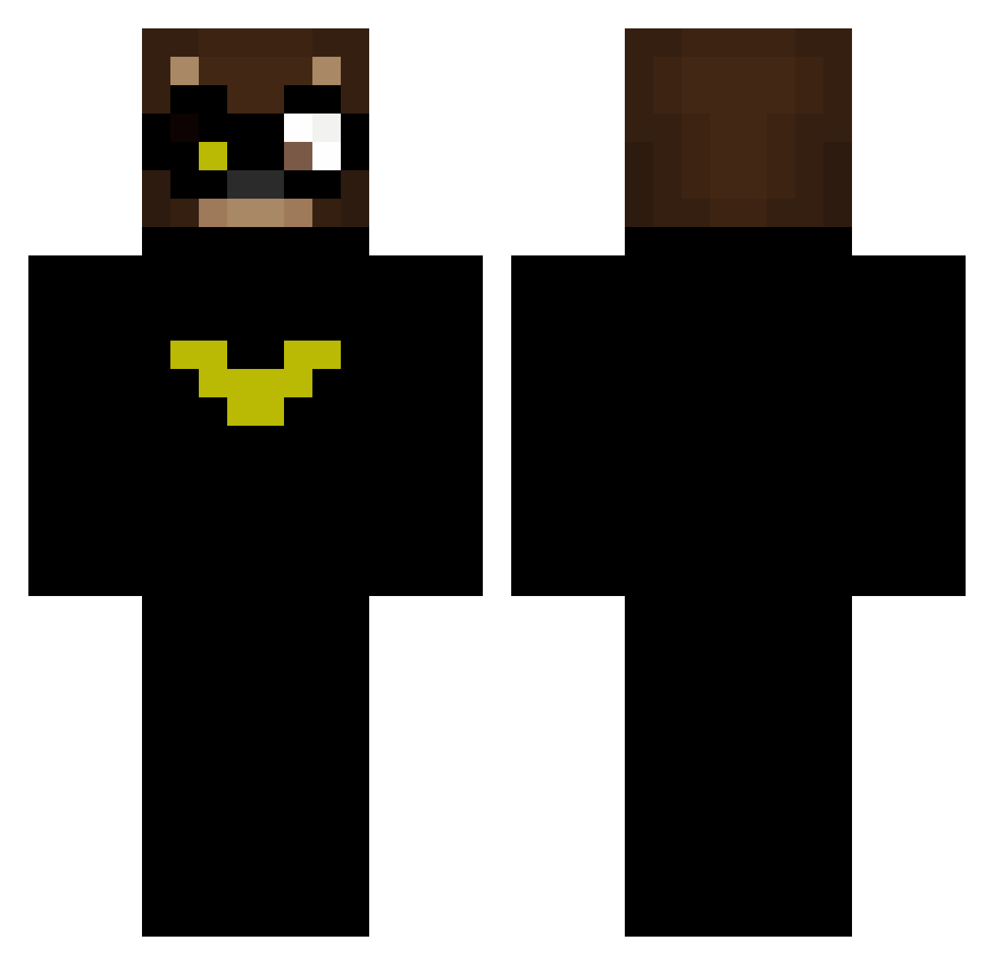 OutSidersCL3N Minecraft skin, front and back view