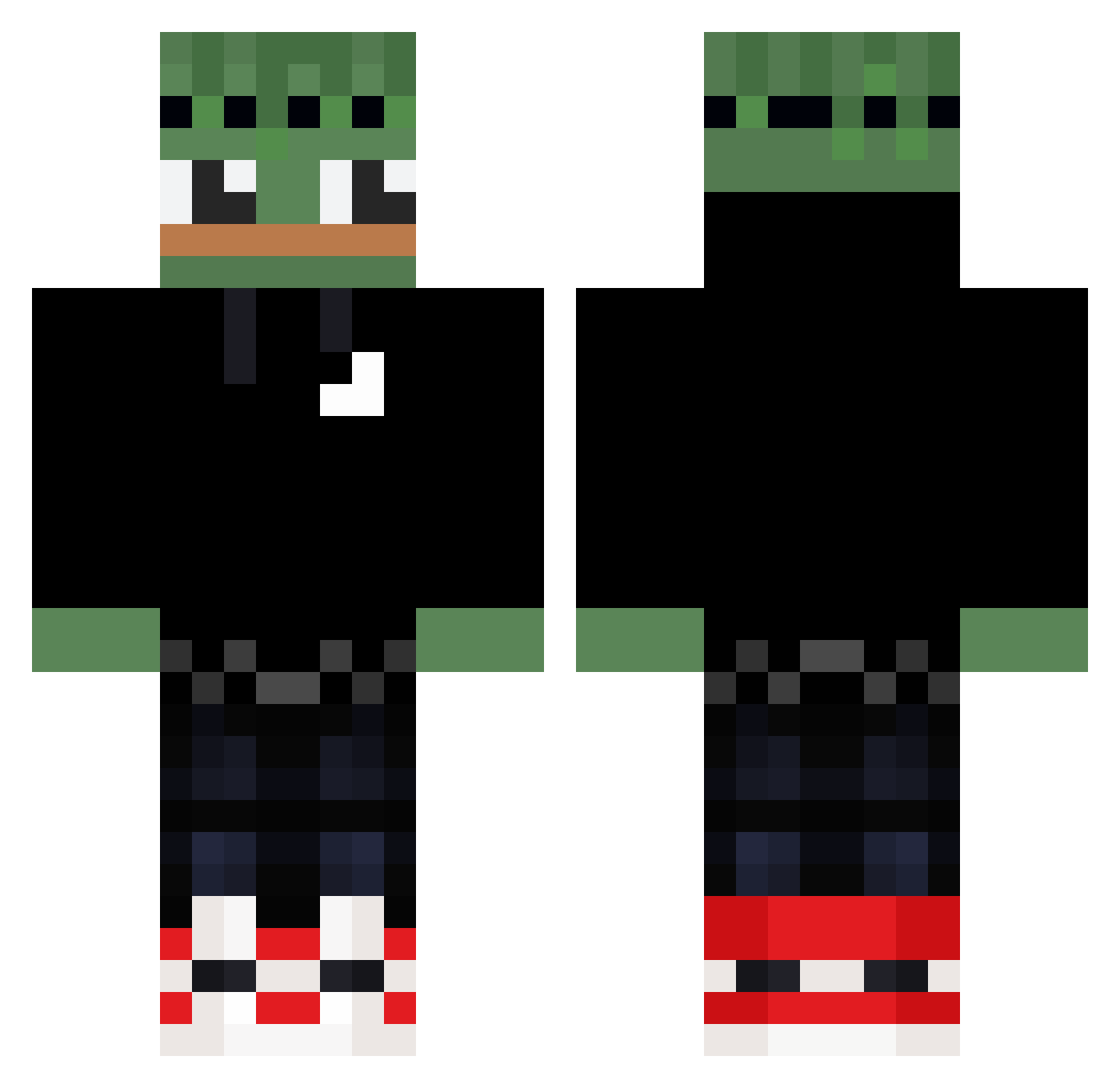 zNerd Minecraft skin, front and back view