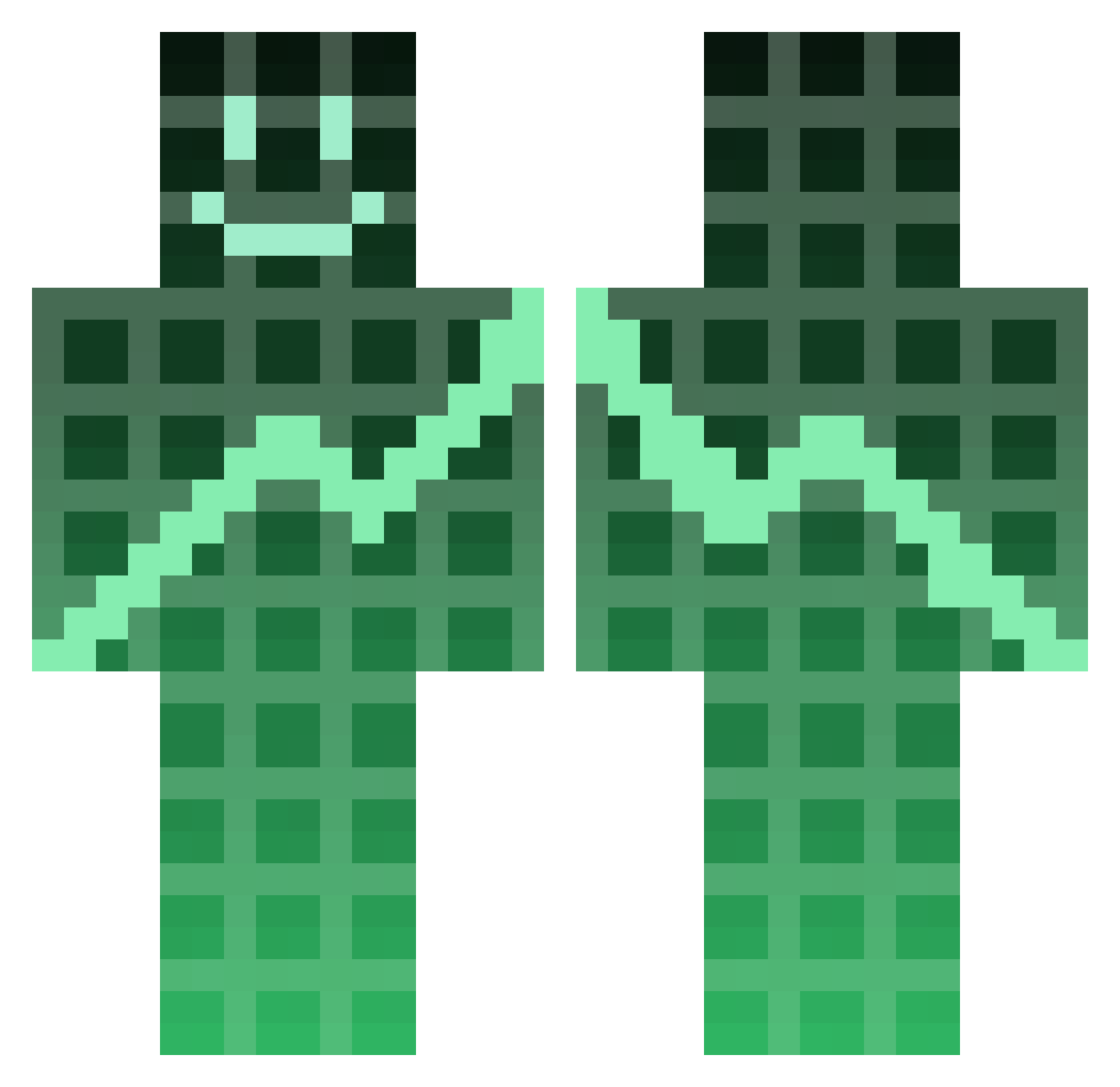 derGraph Minecraft skin, front and back view