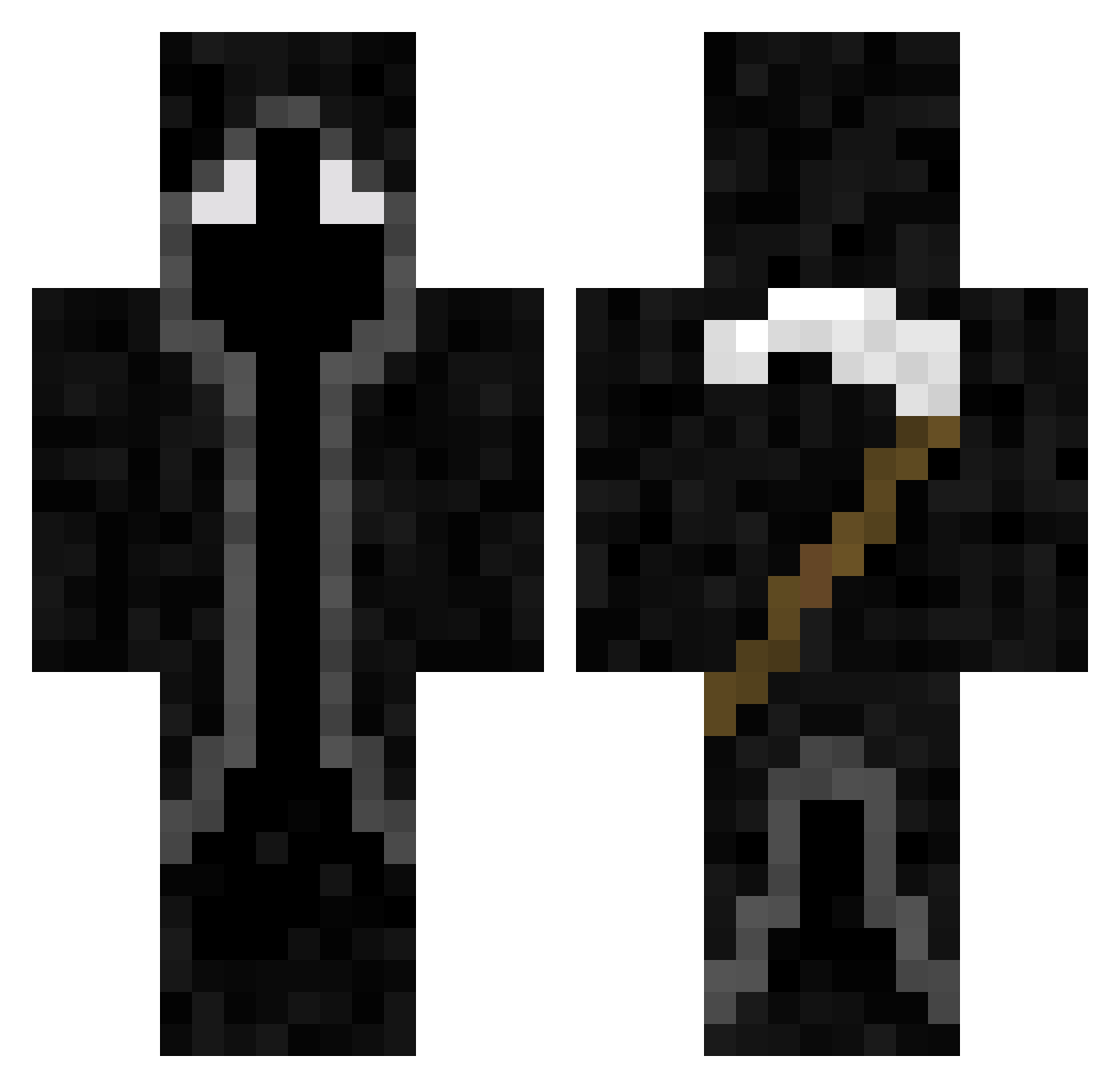 ZeroLuis Minecraft skin, front and back view