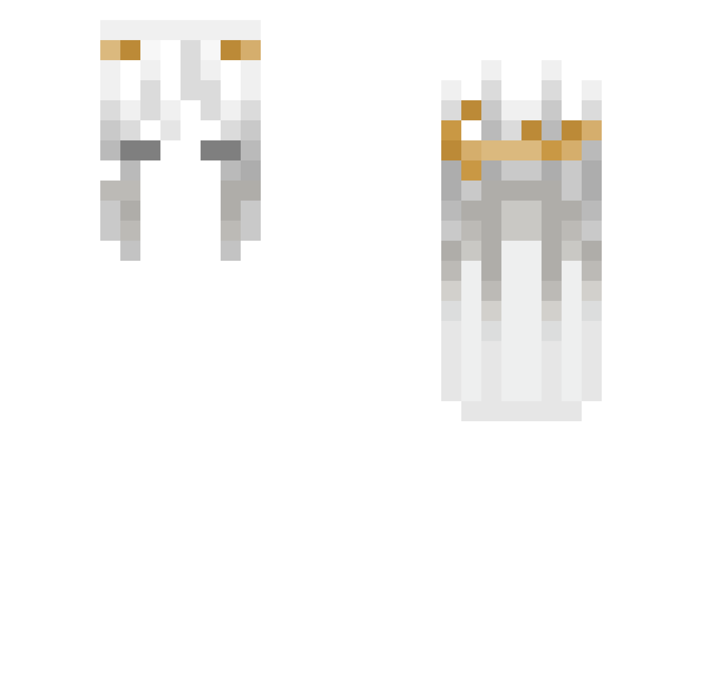 Erumii Minecraft skin, front and back view