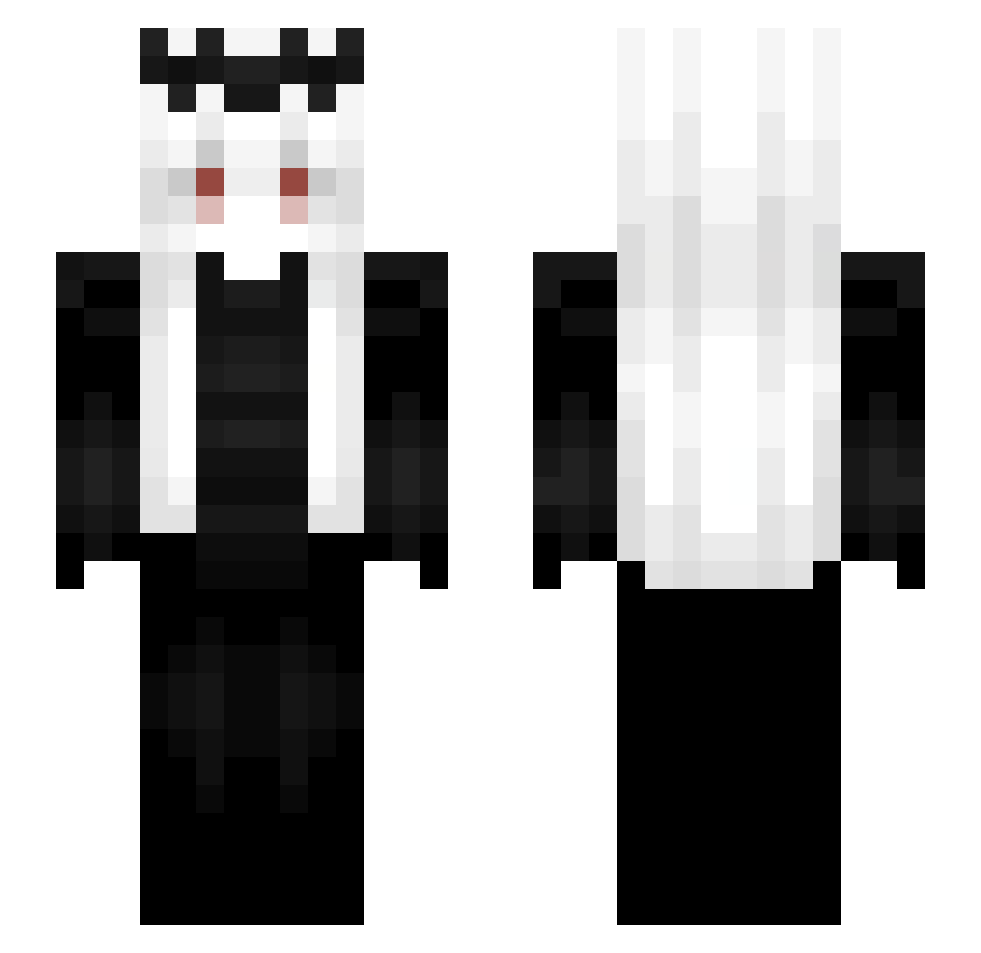 Z4kare Minecraft skin, front and back view