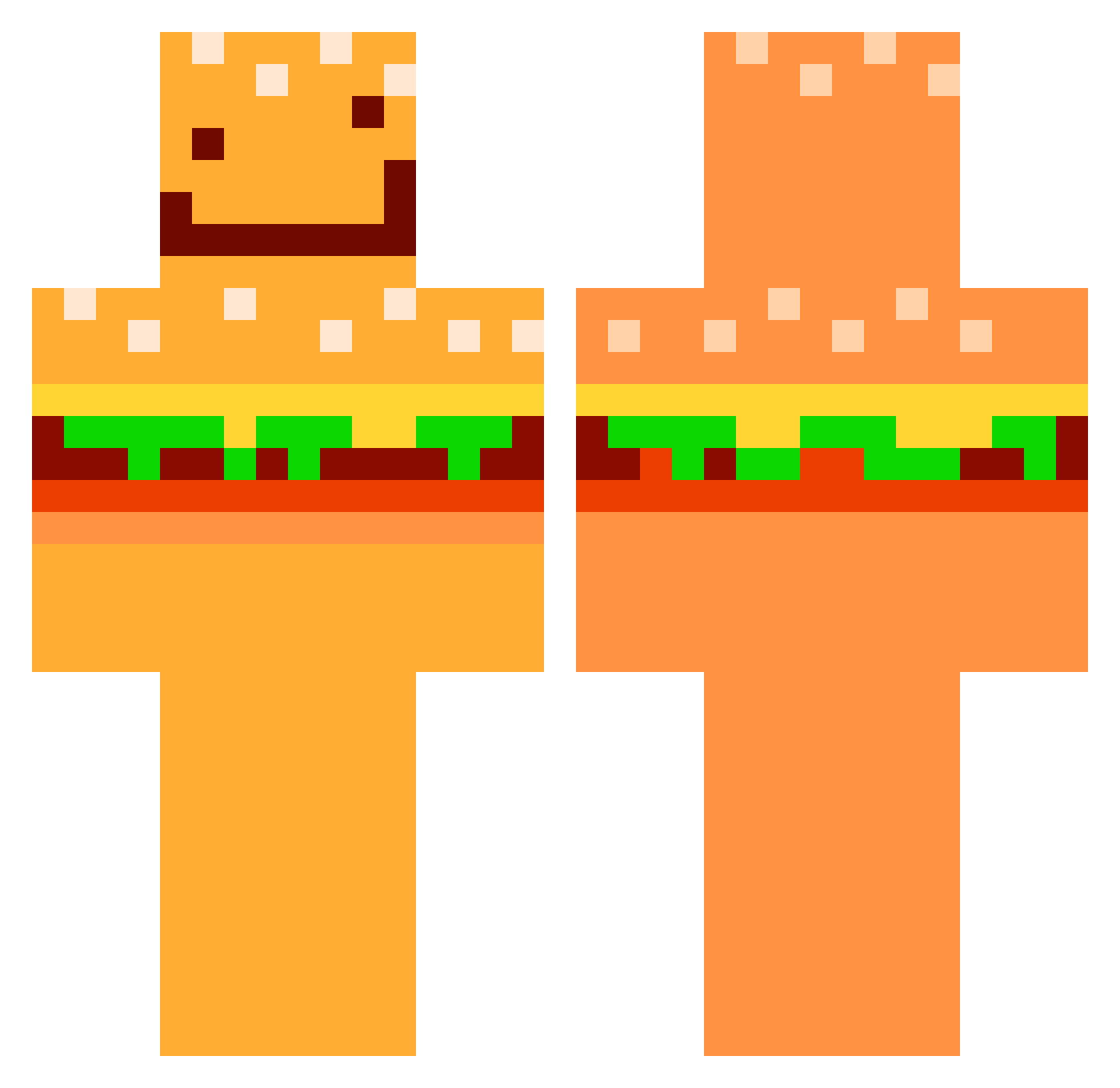 gat0l0c07 Minecraft skin, front and back view