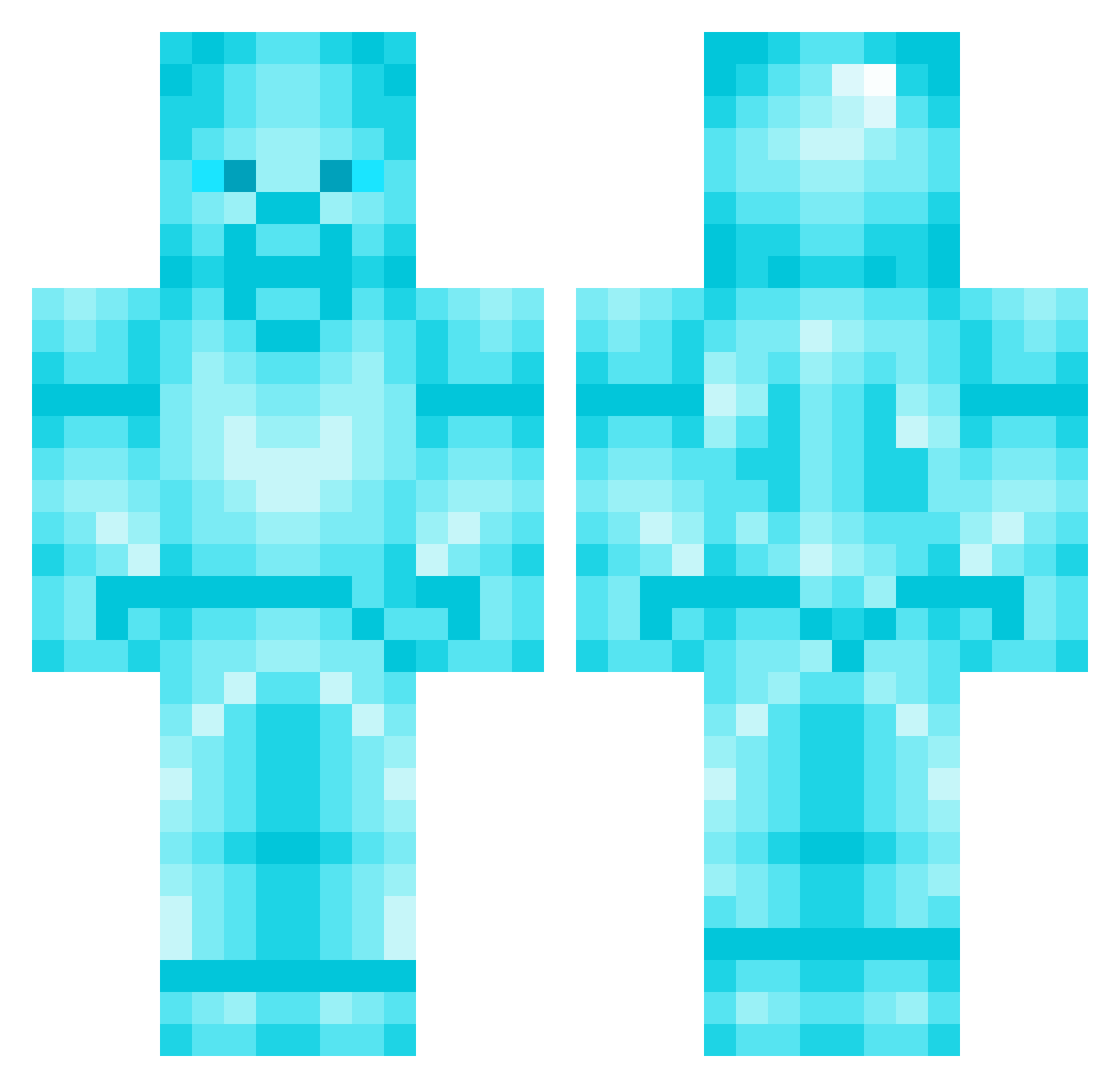verdelium_1 Minecraft skin, front and back view