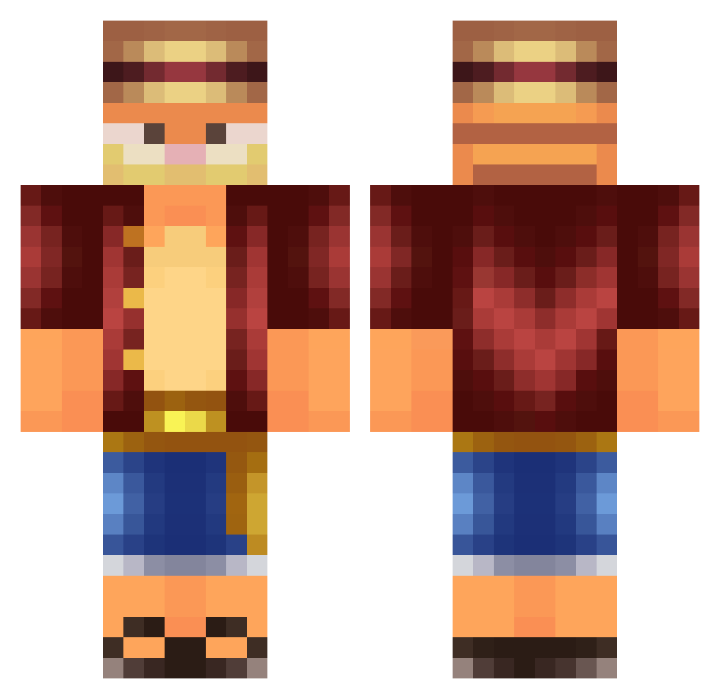 yticibu Minecraft skin, front and back view