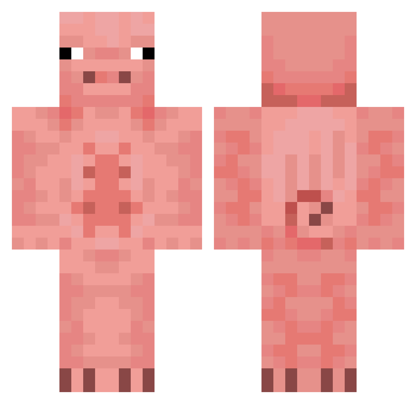 NoSquat_ Minecraft skin, front and back view
