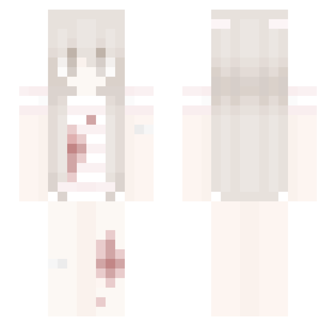 YoCreamStar Minecraft skin, front and back view