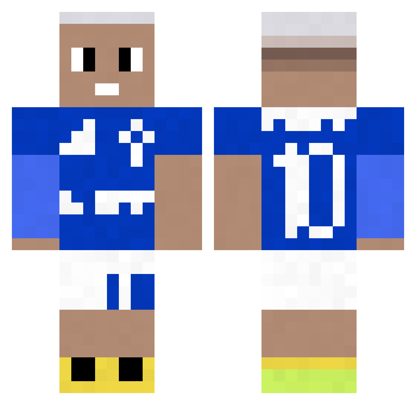 svmf5estrelas Minecraft skin, front and back view