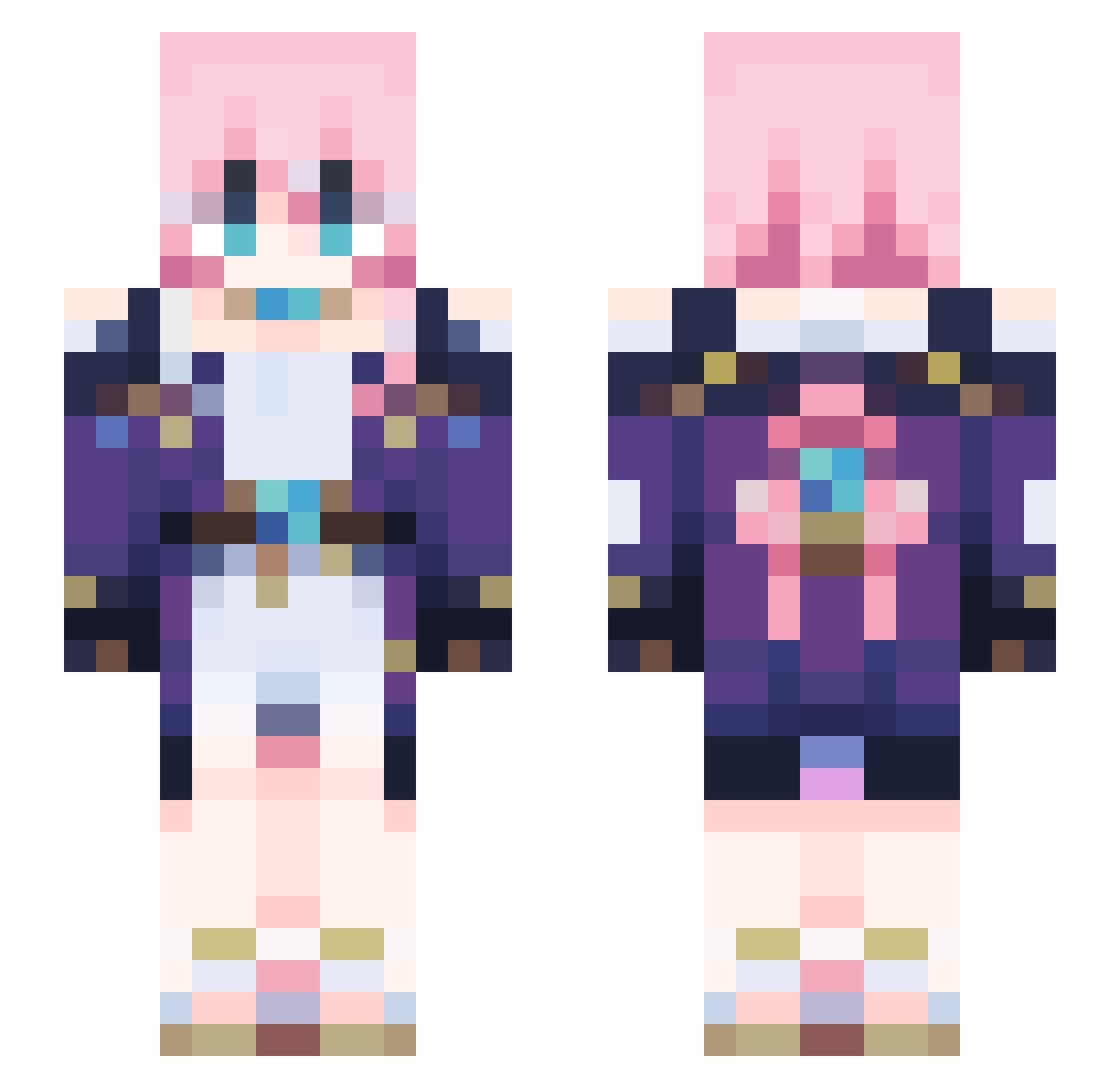 yuan__qing Minecraft skin, front and back view