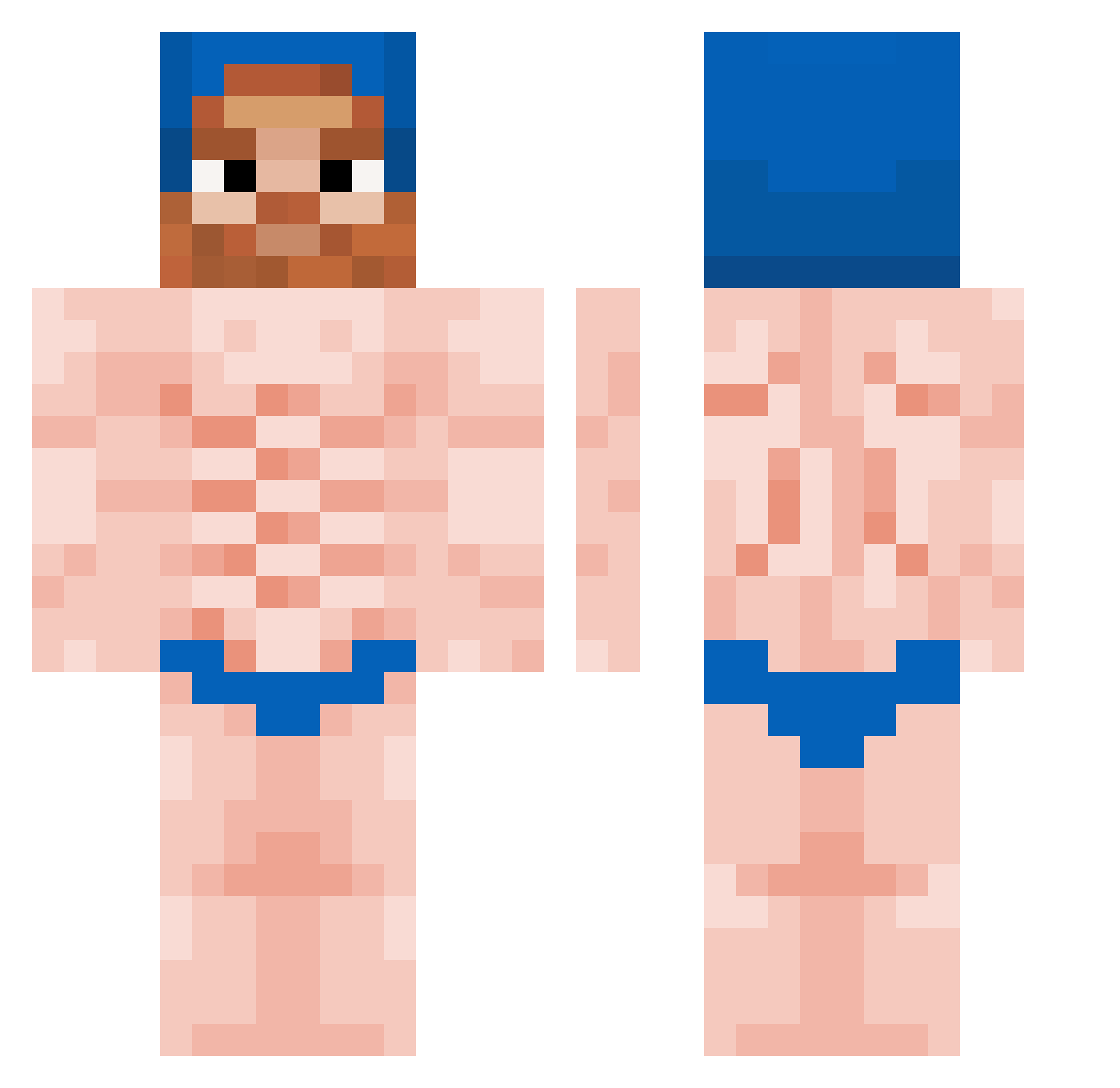 Kronik_Shotz Minecraft skin, front and back view