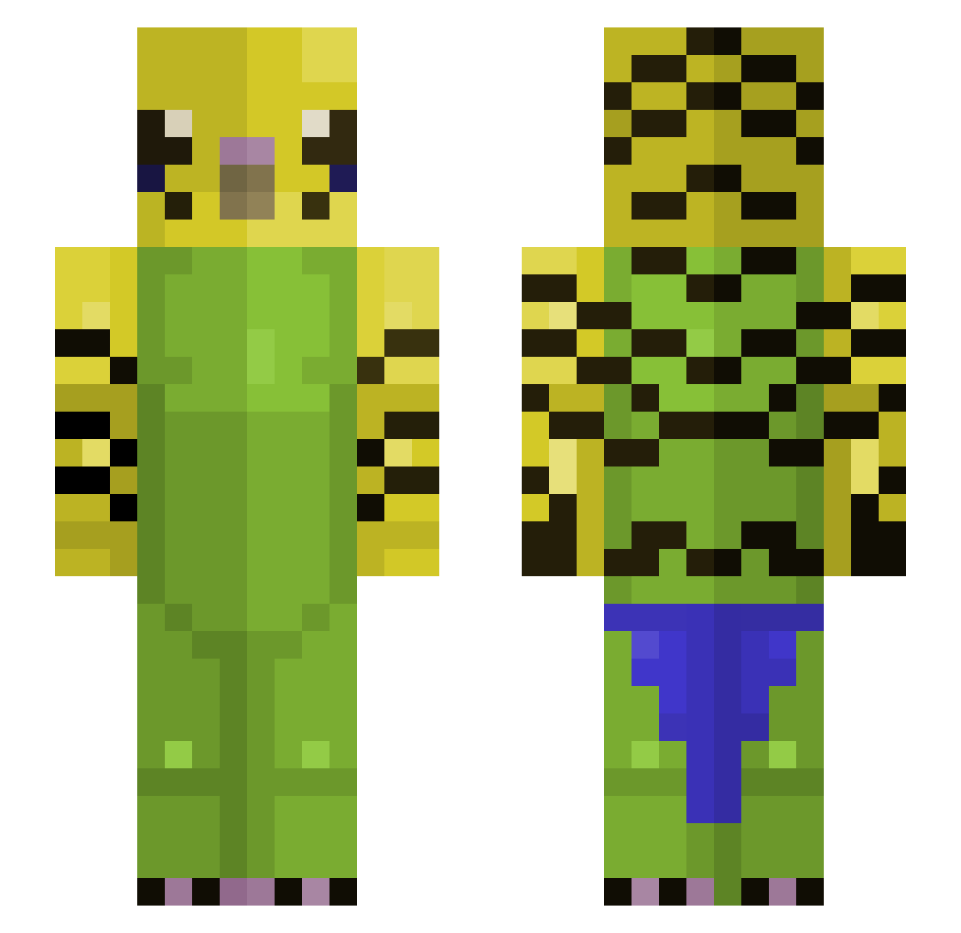 KarmaXDD Minecraft skin, front and back view