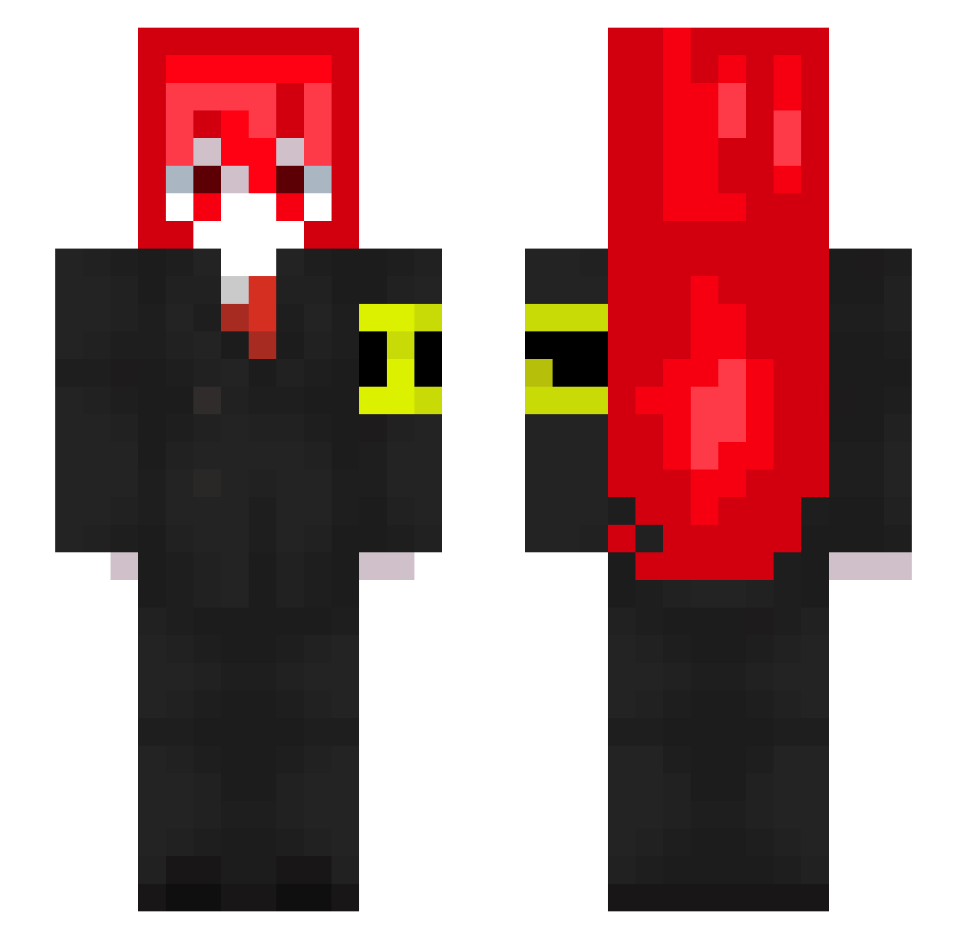 BetoST2 Minecraft skin, front and back view