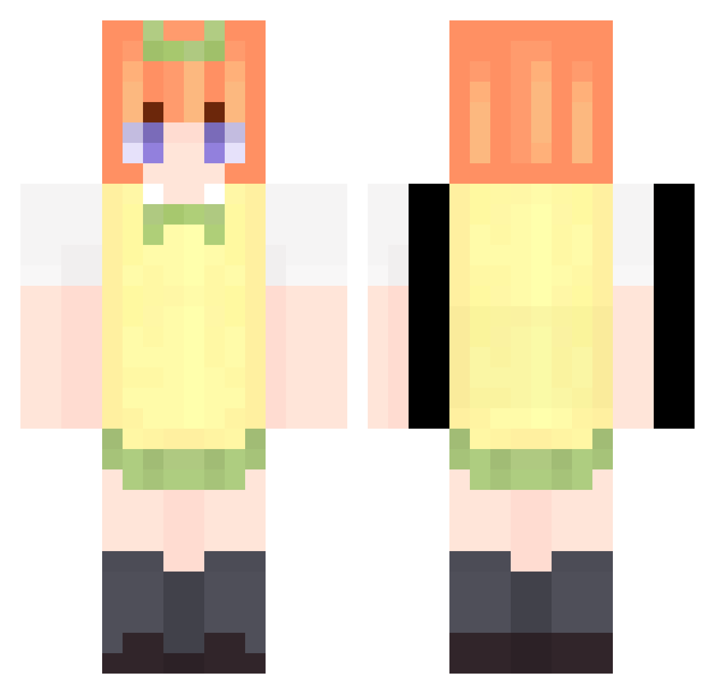 JoshShadle Minecraft skin, front and back view