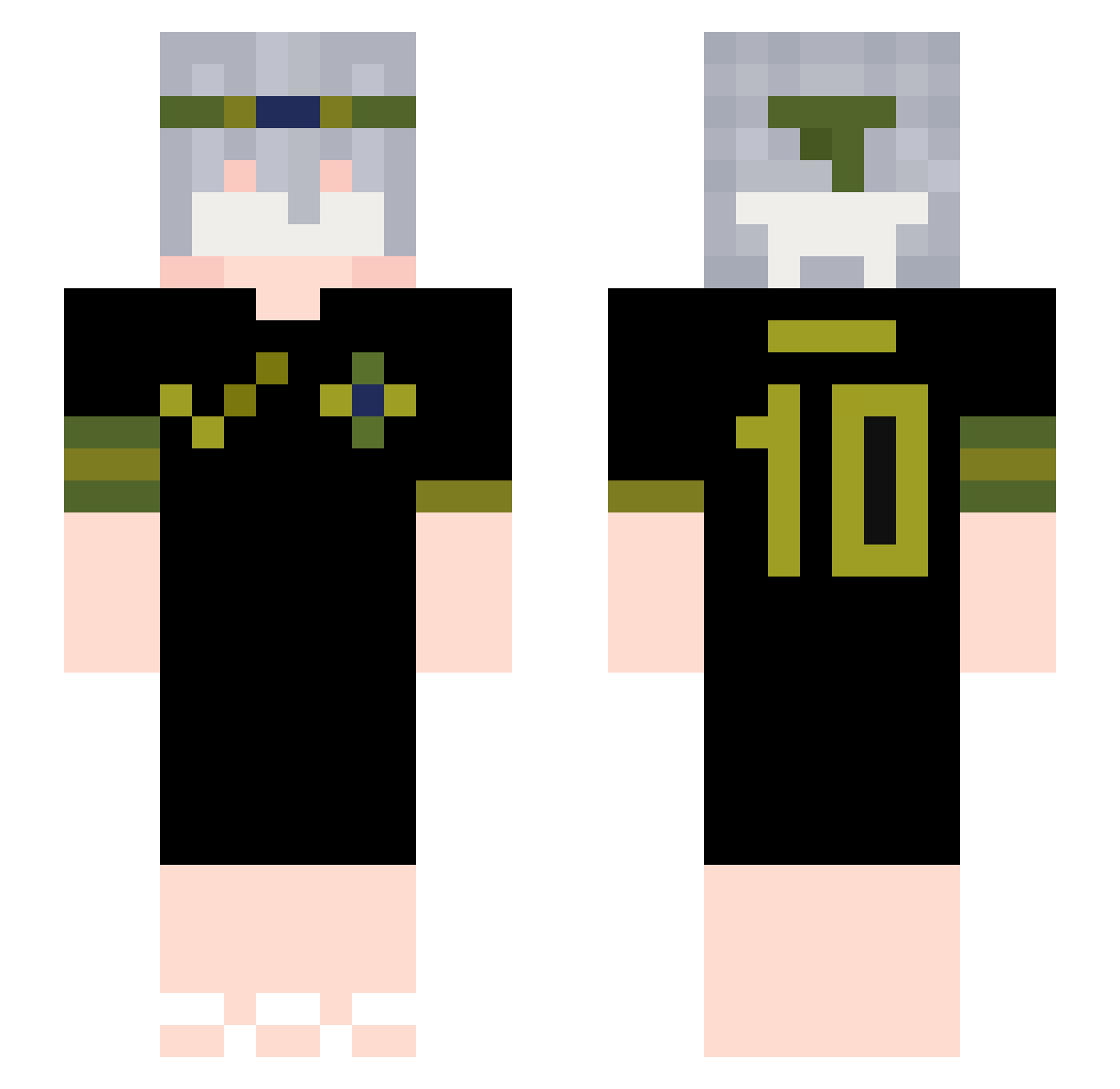 Sv2l3pjrdEQxfSv2 Minecraft skin, front and back view