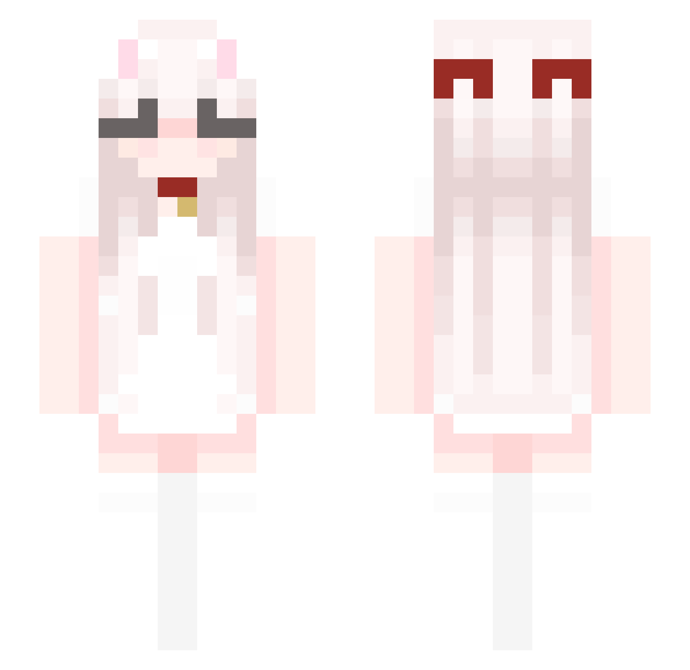 Cxter Minecraft skin, front and back view