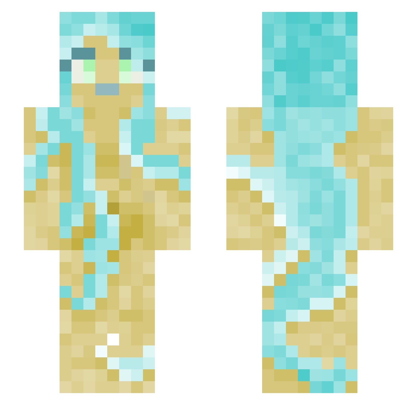death_mascot8123 Minecraft skin, front and back view