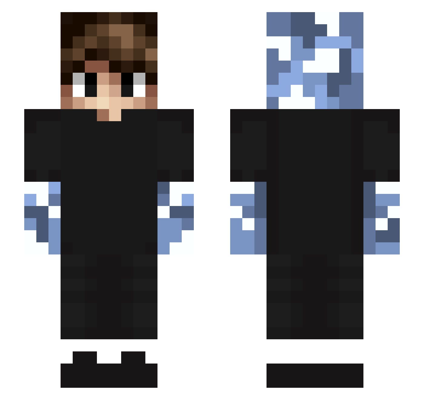 MickyMaus902 Minecraft skin, front and back view