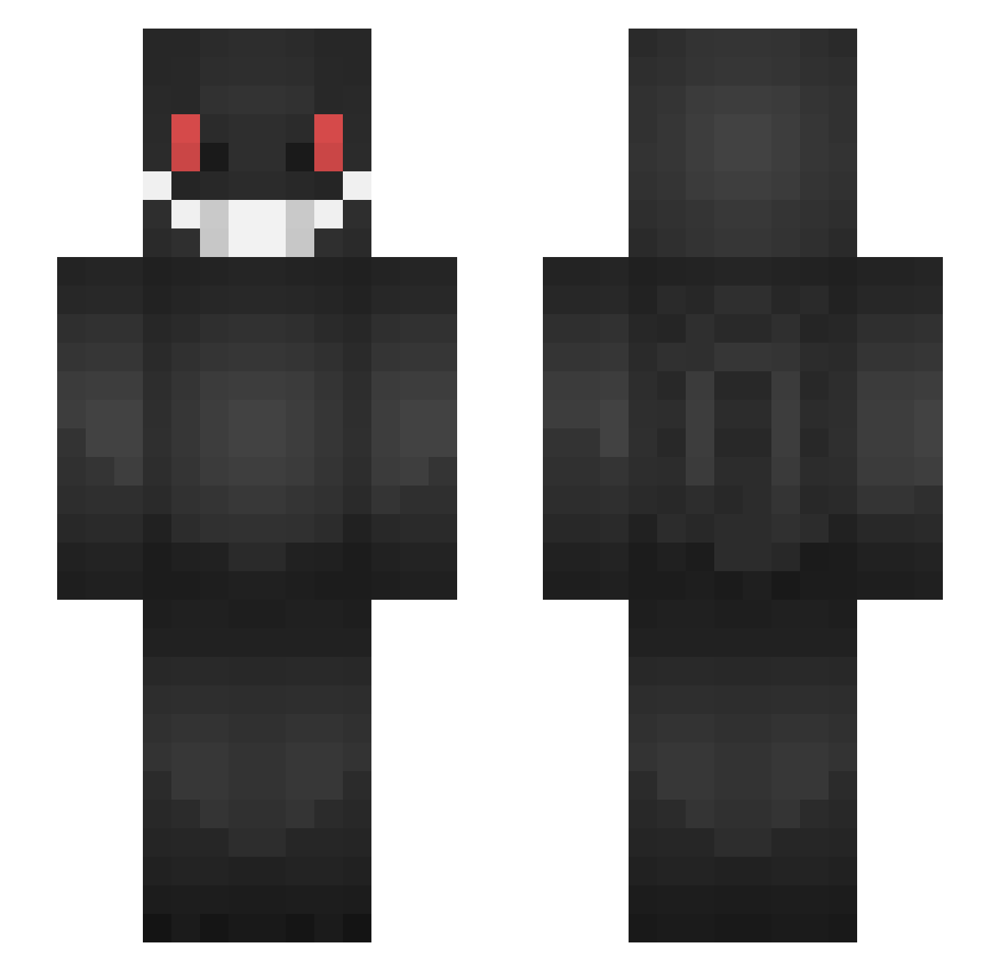 qjev Minecraft skin, front and back view