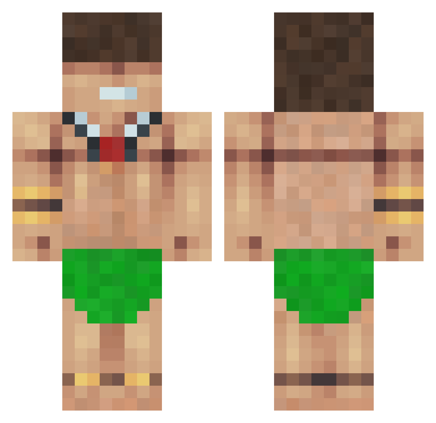 iConnaaa Minecraft skin, front and back view