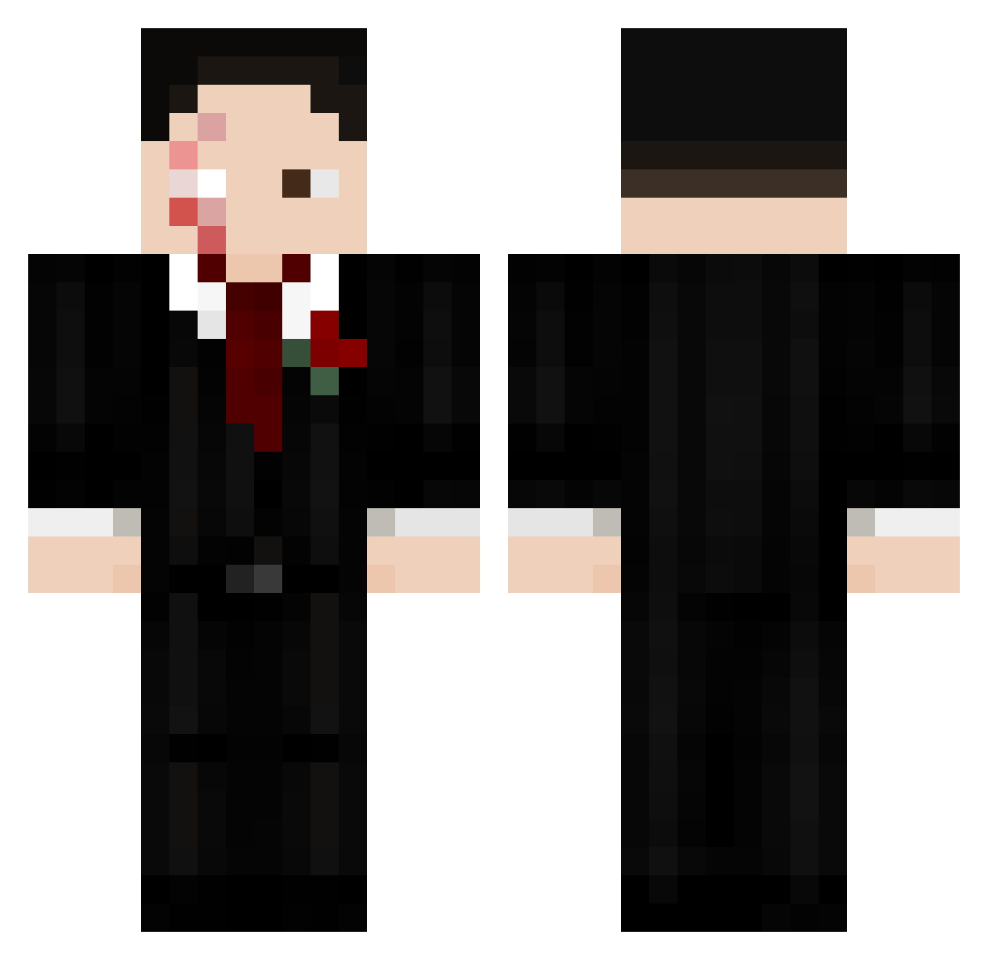 Enderara04 Minecraft skin, front and back view