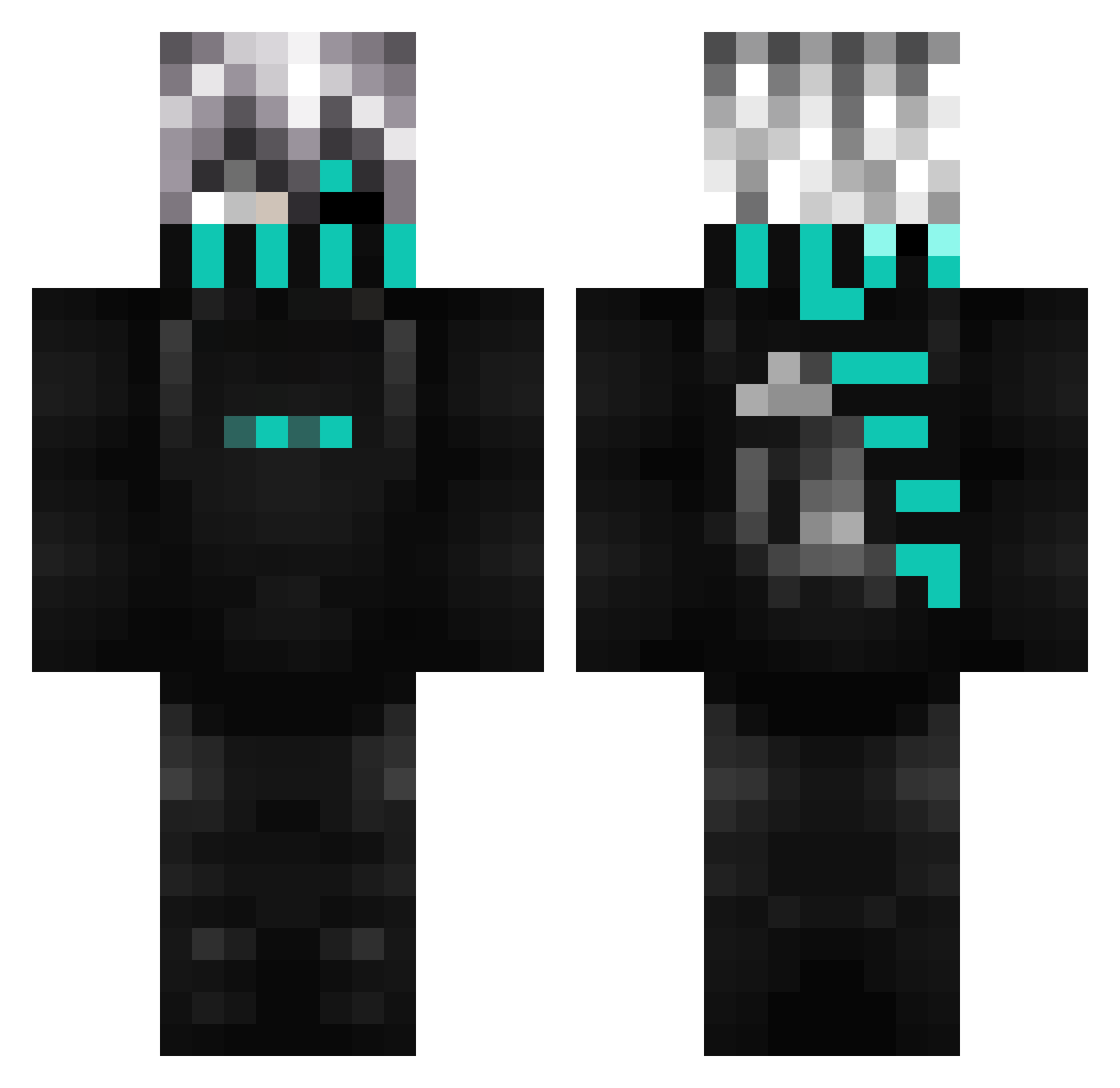 MCHammerBenni Minecraft skin, front and back view