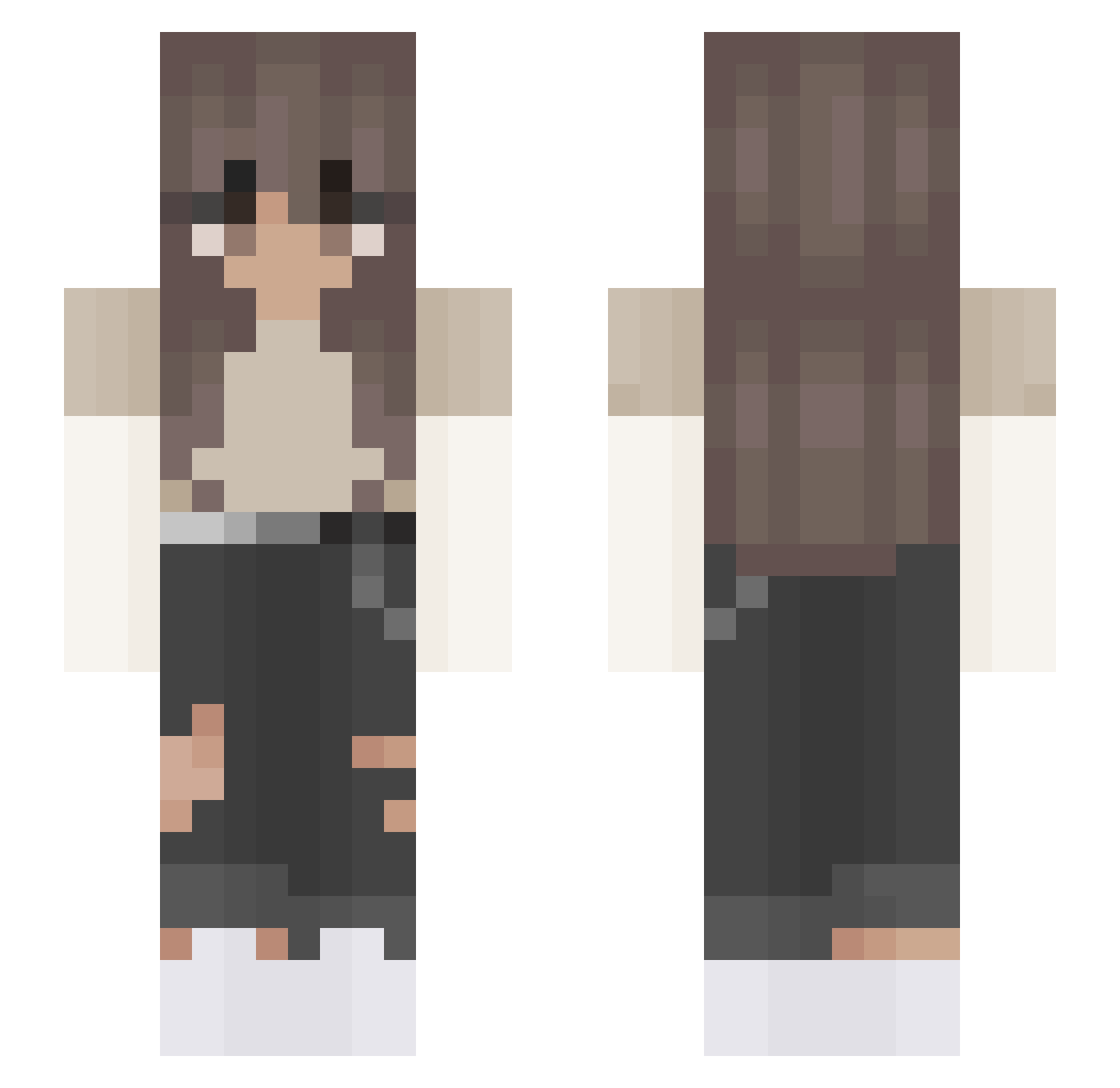 ilyAli Minecraft skin, front and back view