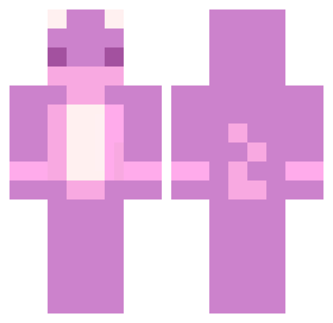 Bertille01 Minecraft skin, front and back view