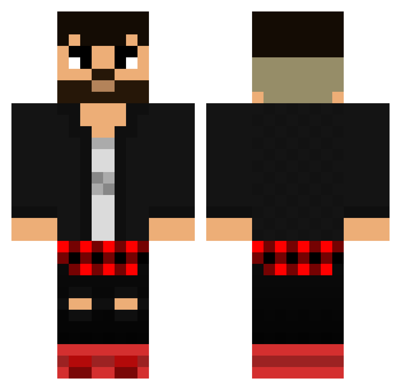 qley Minecraft skin, front and back view