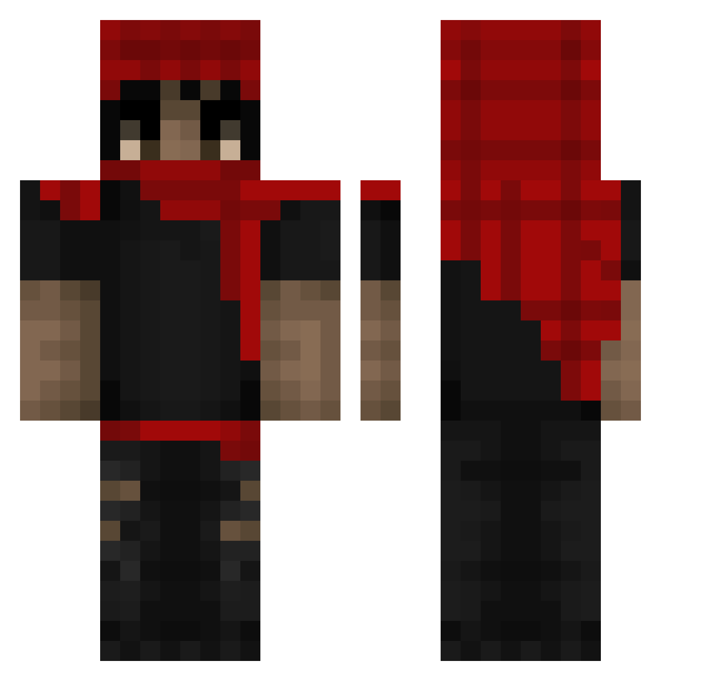 Zen9106 Minecraft skin, front and back view