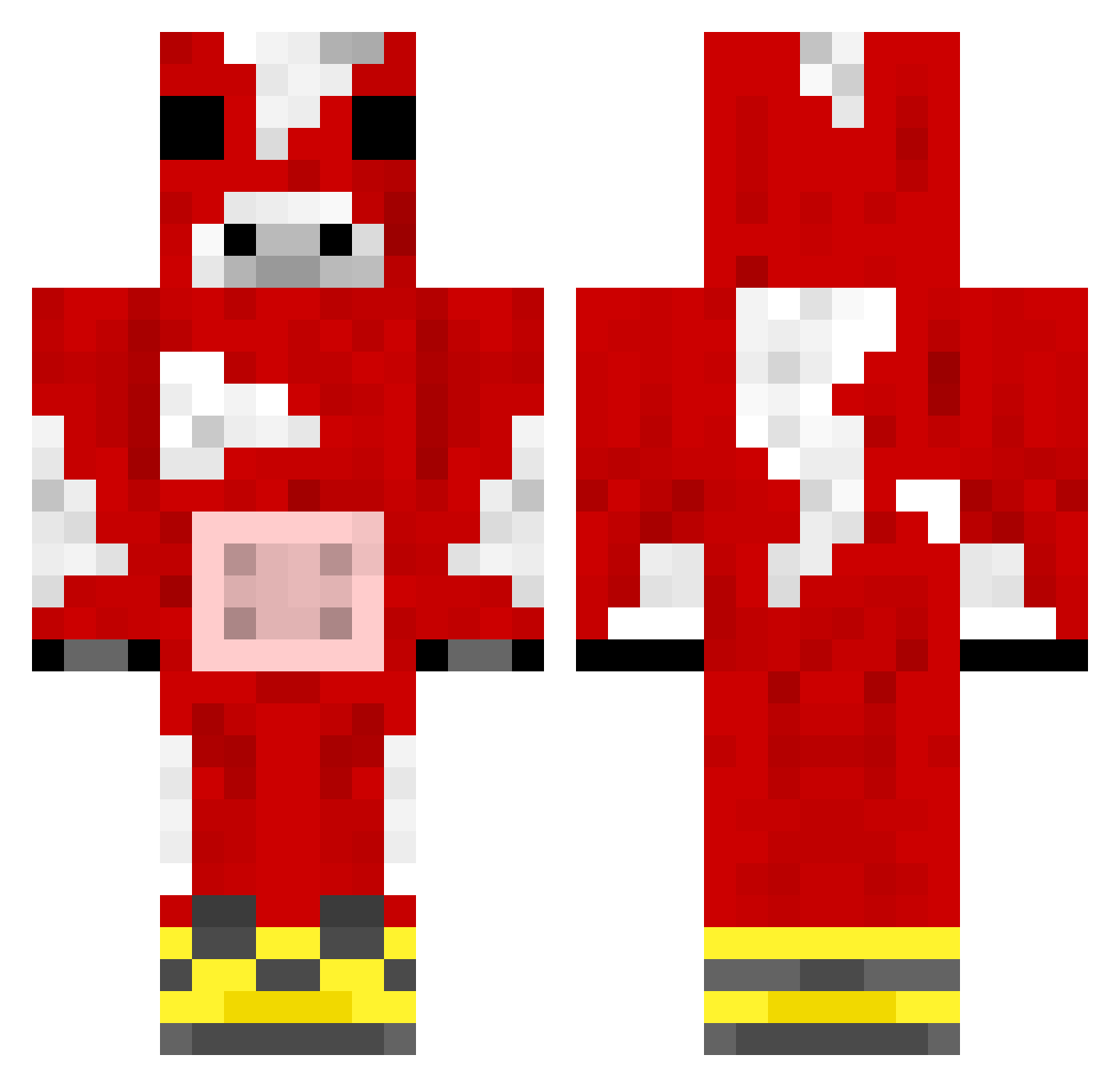 Speedblox Minecraft skin, front and back view