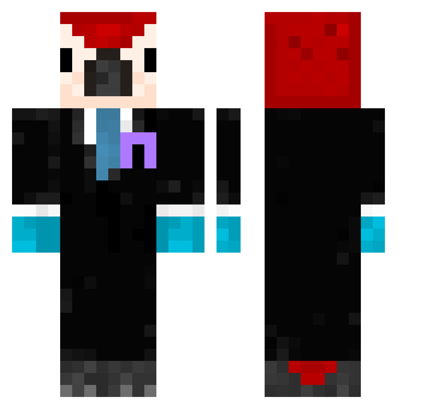 TheSuperParrot Minecraft skin, front and back view